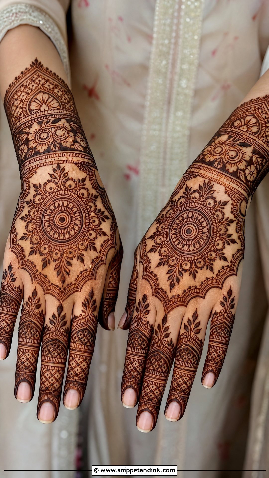 Groom Back Hand Mehndi With Full Hand Design - Snippet and Ink - 20 Groom Back Hand Mehndi Design Ideas