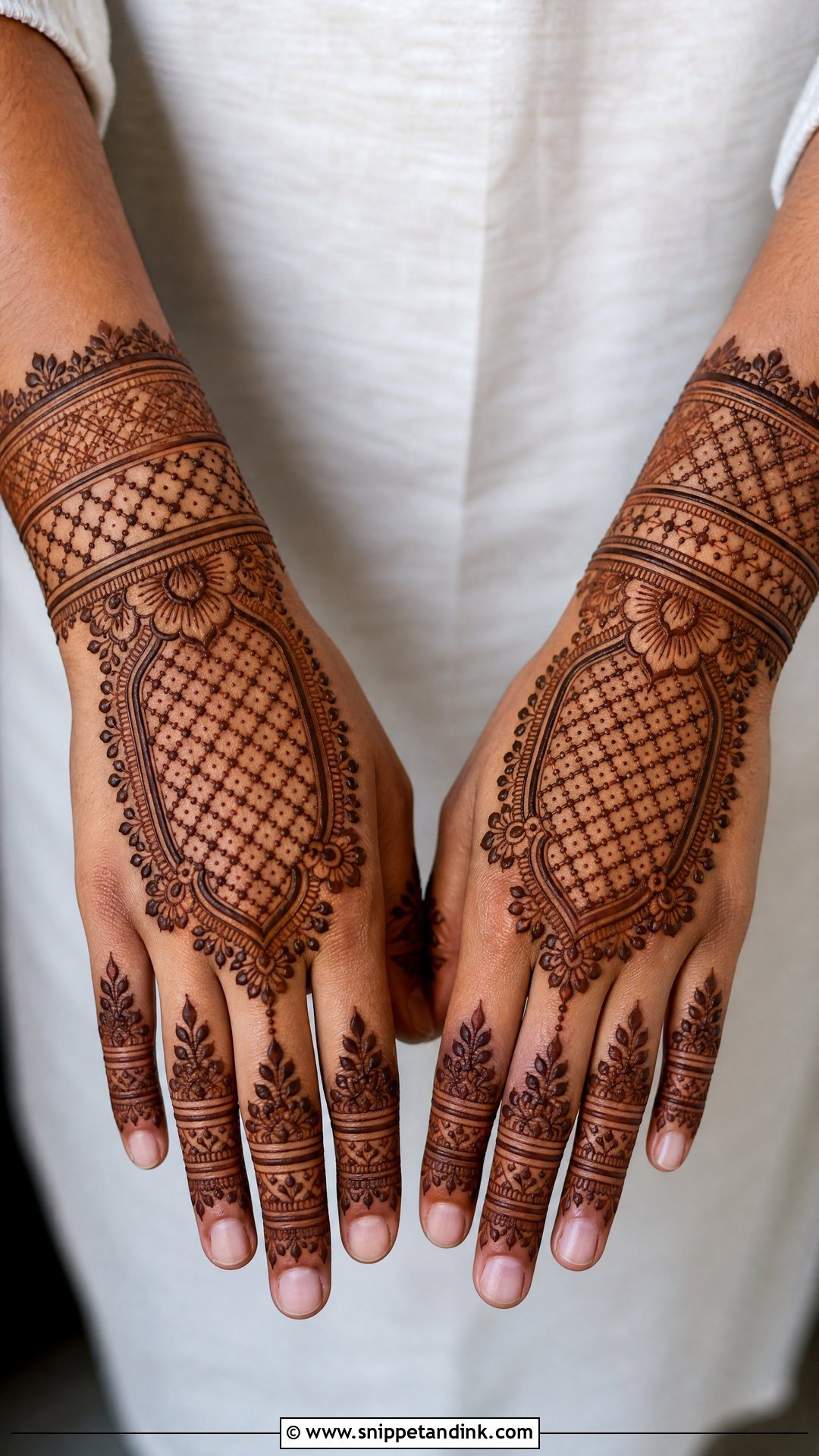 Groom Back Hand Mehndi With Jaali Design - Snippet and Ink - 20 Groom Back Hand Mehndi Design Ideas