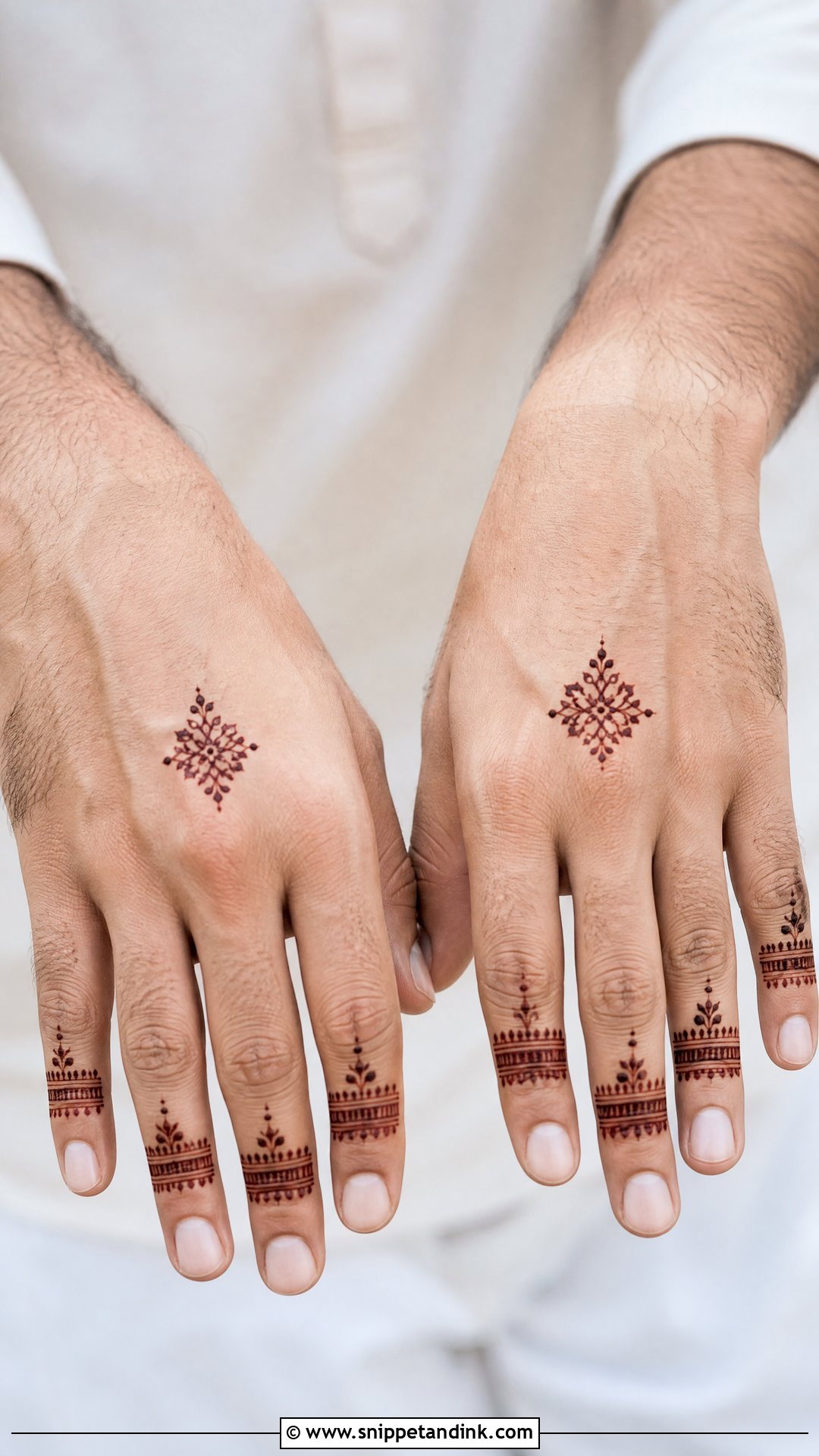 Groom Finger Mehndi Design - Snippet and Ink - 20 Groom Simple Mehndi Design Ideas