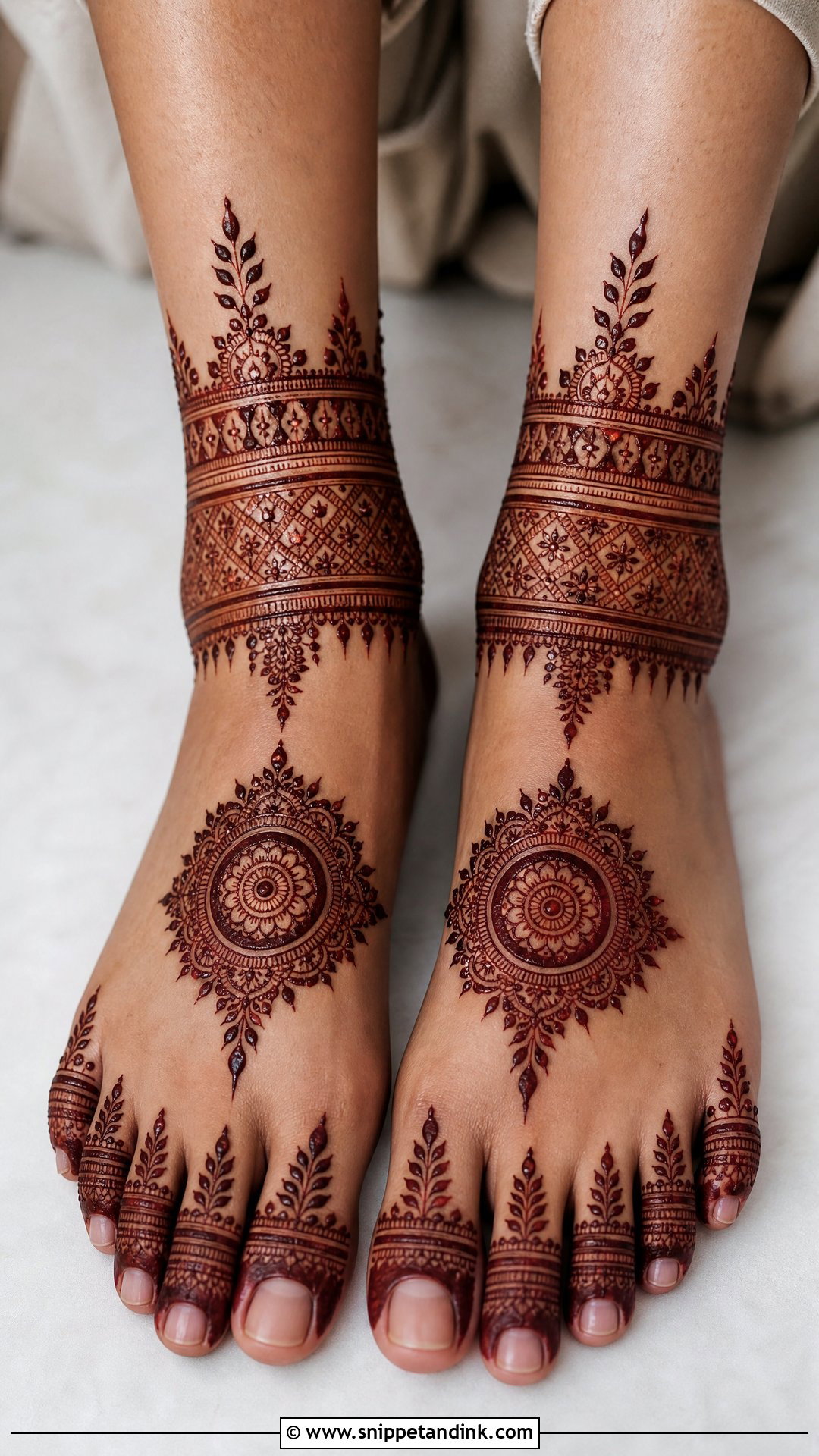 Groom Foot And Ankle Mehndi Design - Snippet and Ink - 20 Groom Leg Mehndi Design Ideas
