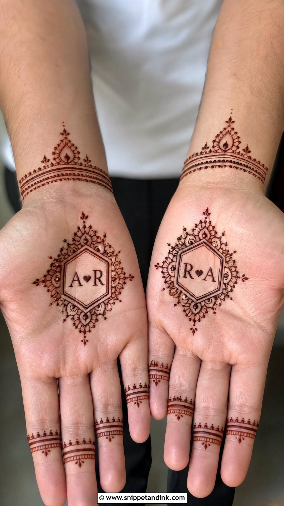Groom Initial Mehndi Design - Snippet and Ink - 20 Groom Simple Mehndi Design Ideas