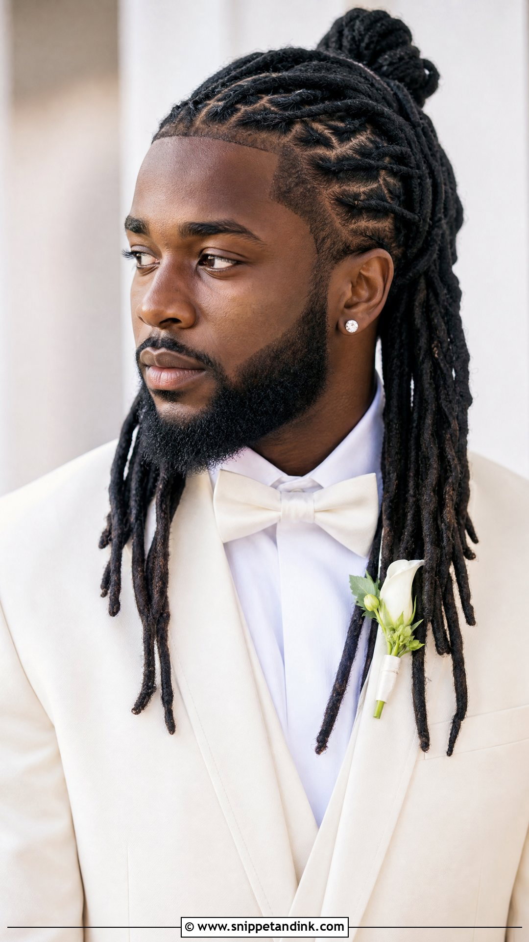 Groom Long Hair Locs - Snippet and Ink - 15 Groom with Long Hair Ideas