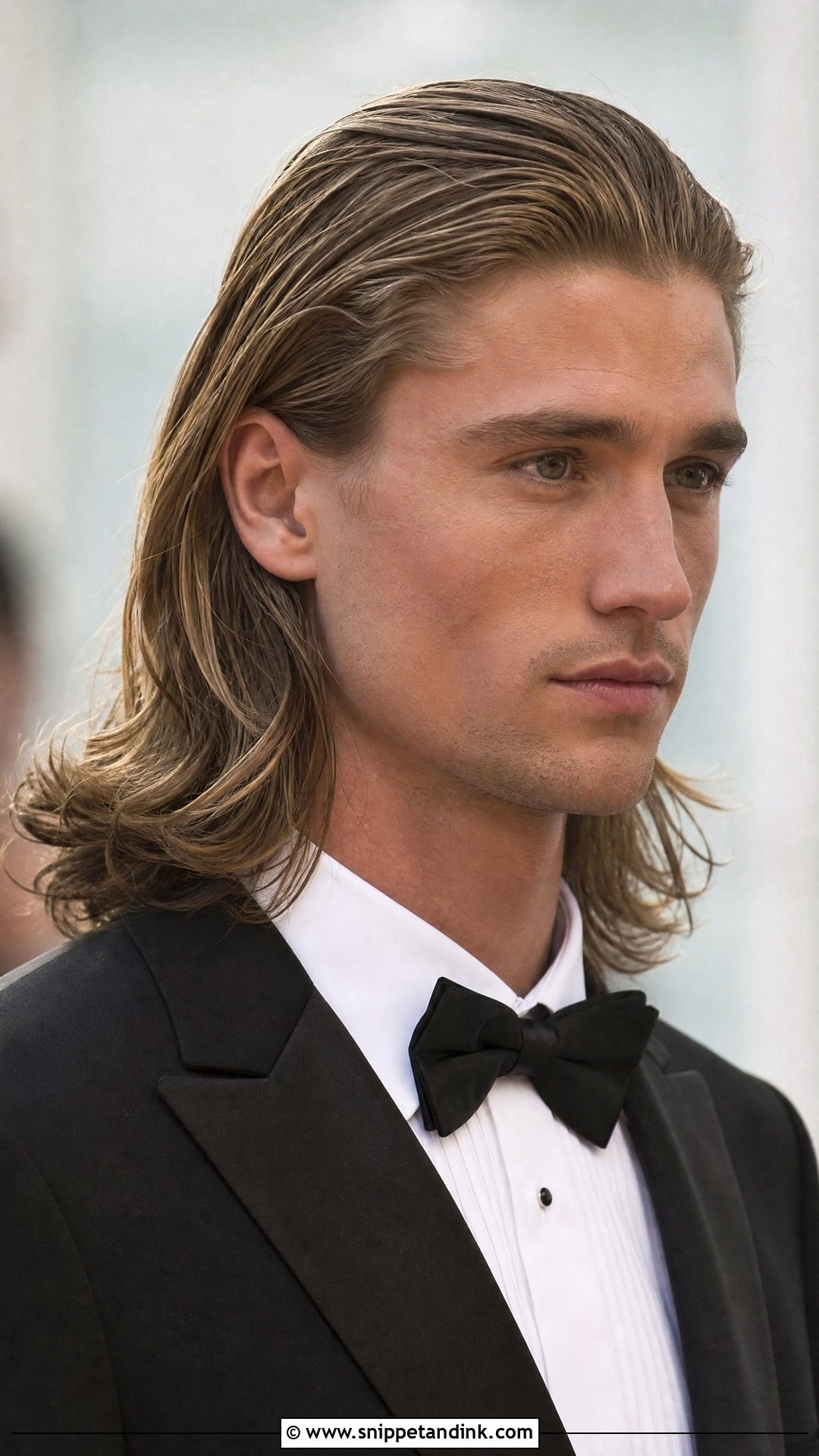 Groom Long Hair Slick Back - Snippet and Ink - 15 Groom with Long Hair Ideas