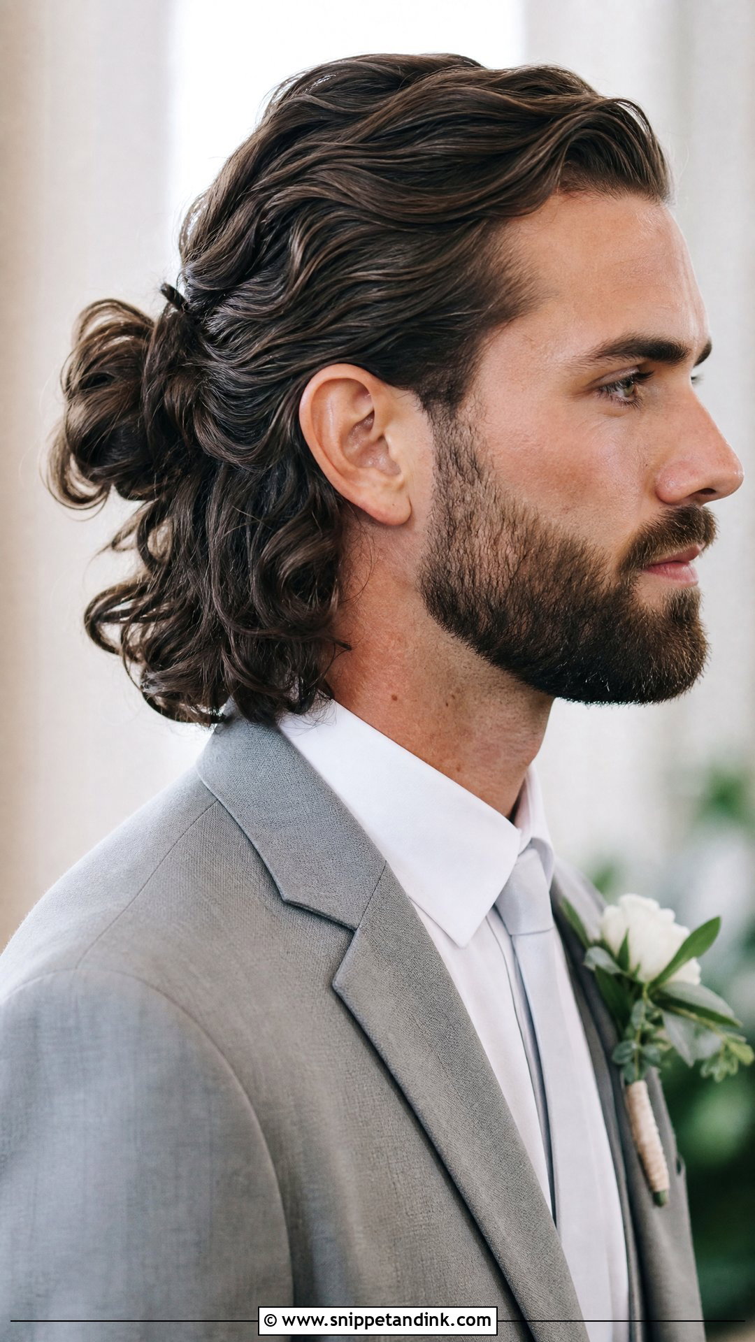 Groom Long Hair With Beard - Snippet and Ink - 15 Groom with Long Hair Ideas