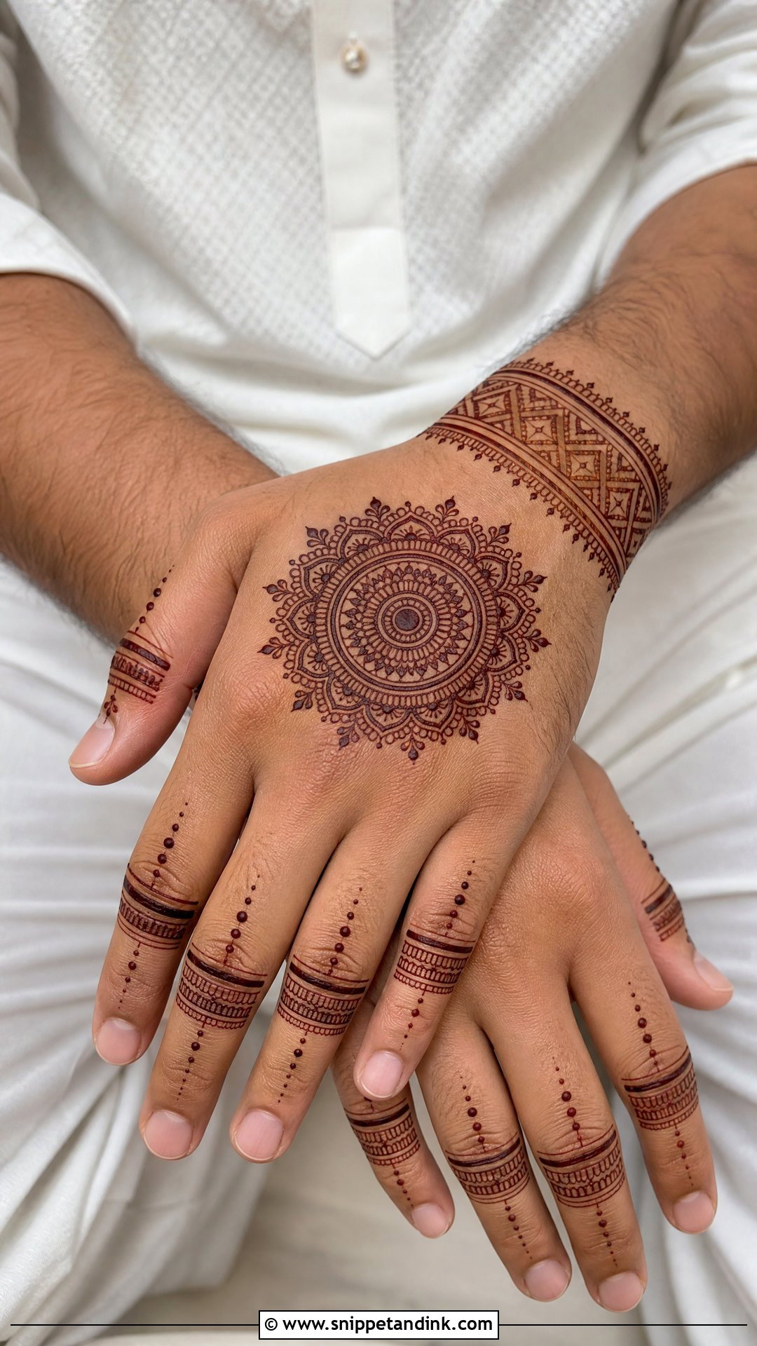 Groom Mehndi Design Back Hand - Snippet and Ink - 20 Groom Simple Mehndi Design Ideas