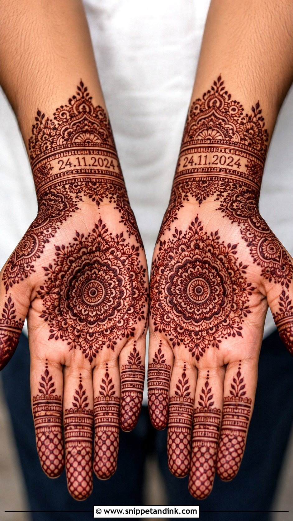 Groom Mehndi With Wedding Date - Snippet and Ink - 30 Groom Mehndi Design Ideas