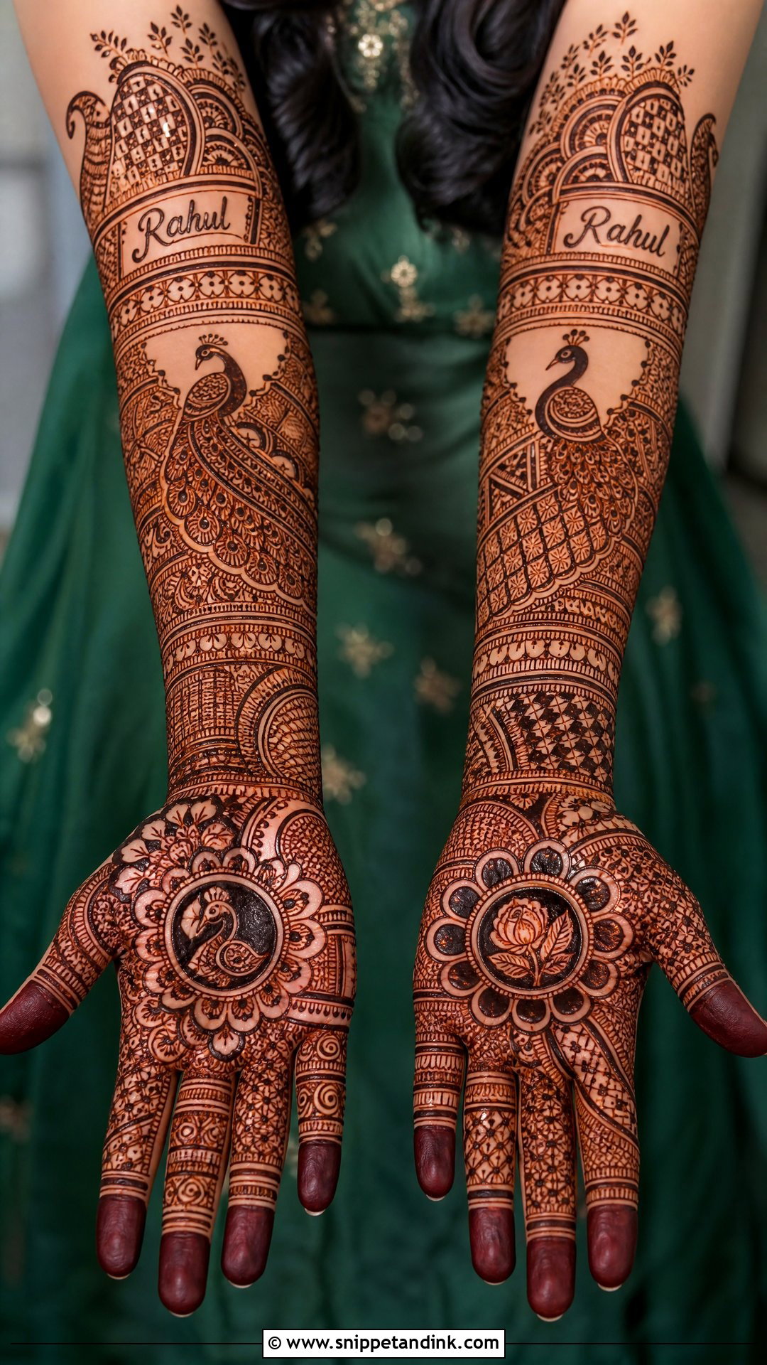 Groom Name In Full Hand Mehndi - Snippet and Ink - 20 Groom Name in Mehndi Design Ideas
