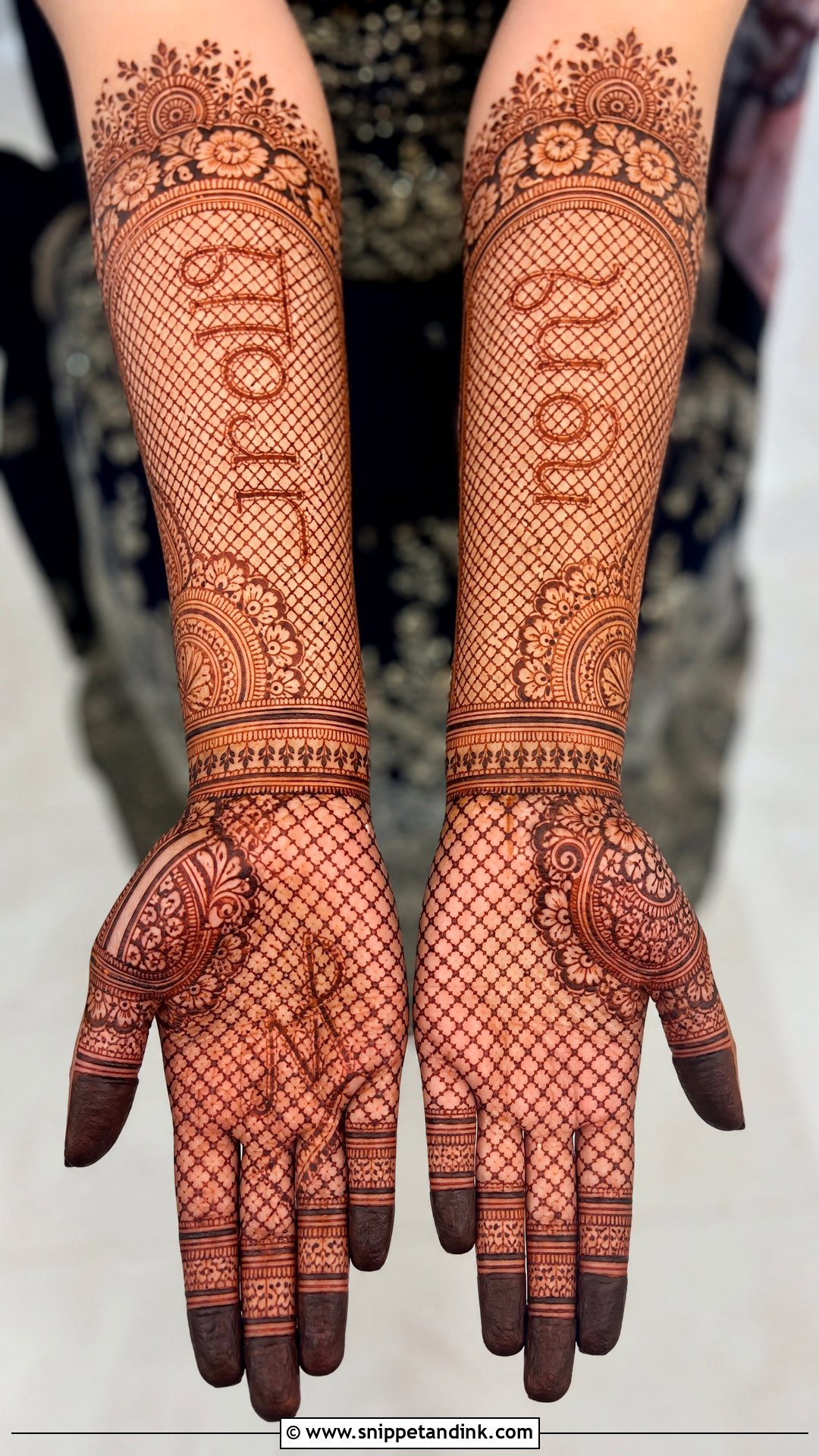 Groom Name In Jaali Mehndi - Snippet and Ink - 20 Groom Name in Mehndi Design Ideas