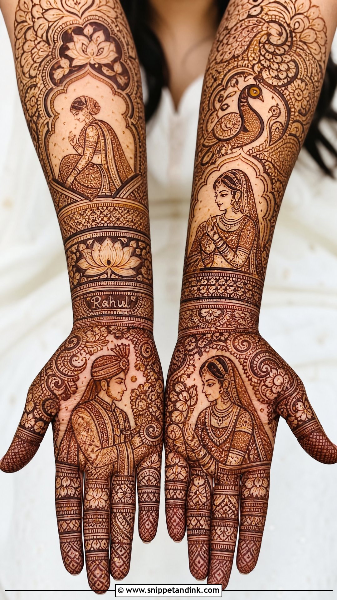 Groom Name Indian Bridal Mehndi - Snippet and Ink - 20 Groom Name in Mehndi Design Ideas