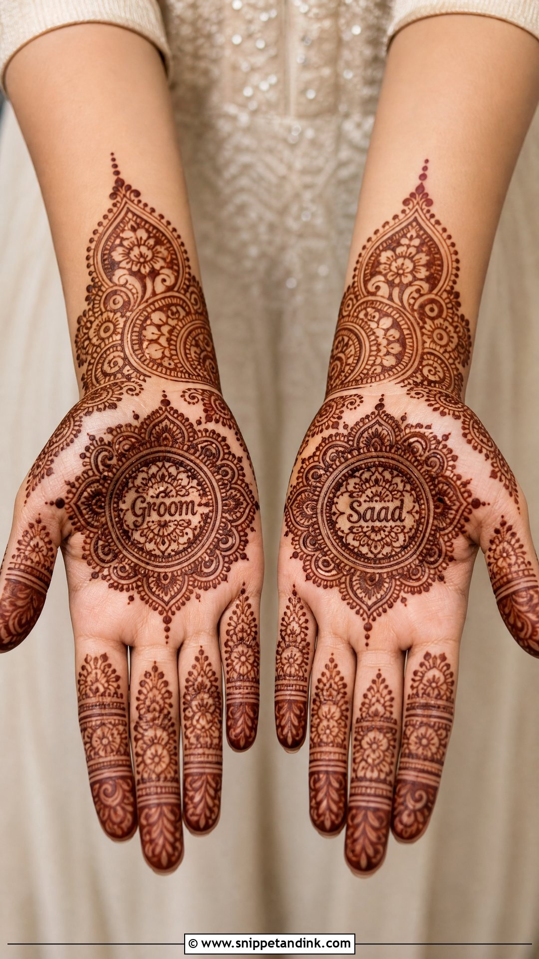 Groom Name Mehndi Design - Snippet and Ink - 30 Mehndi Designs for Groom for Men