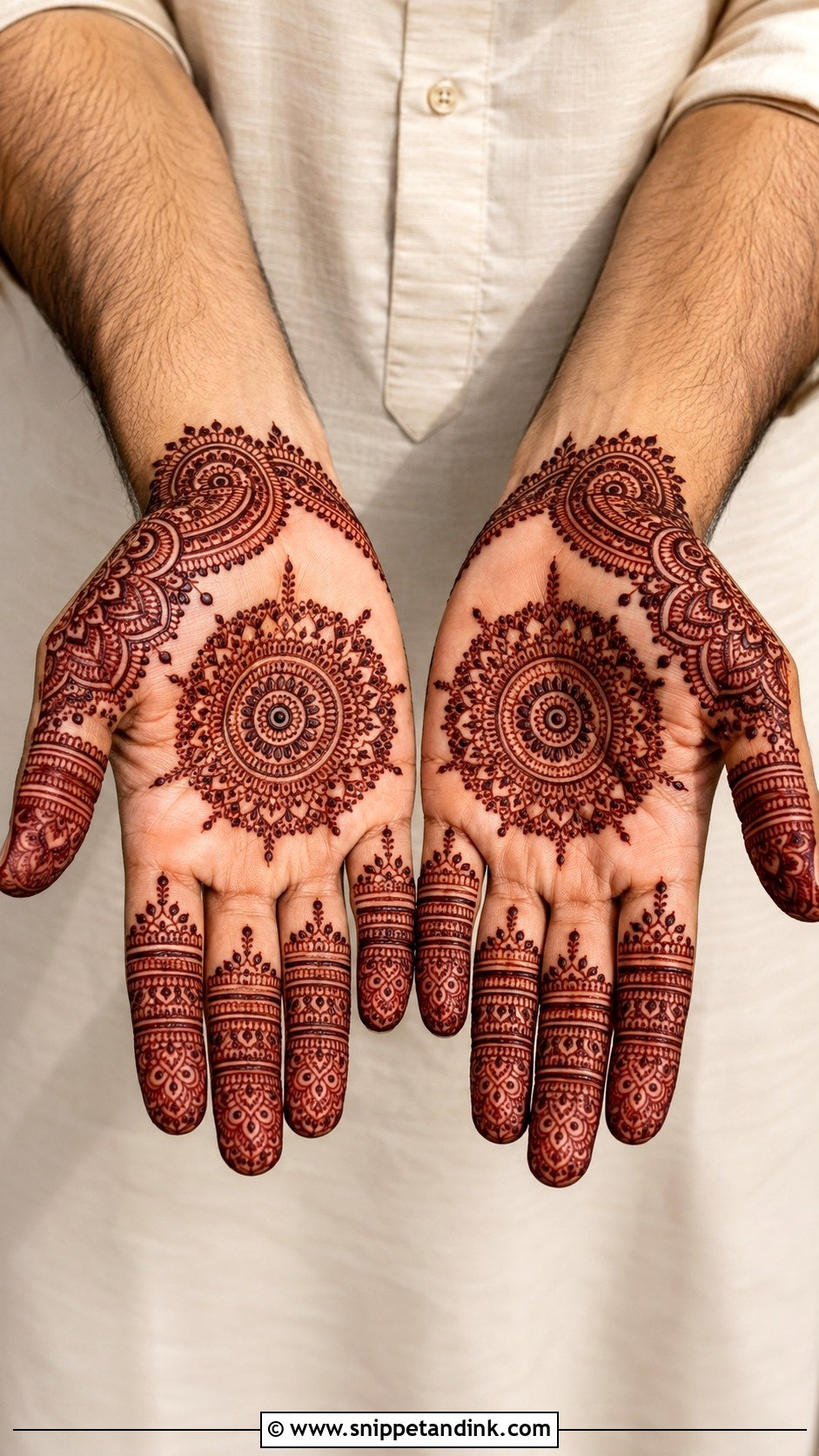 Groom Palm Mehndi Design - Snippet and Ink - 30 Groom Mehndi Design Ideas
