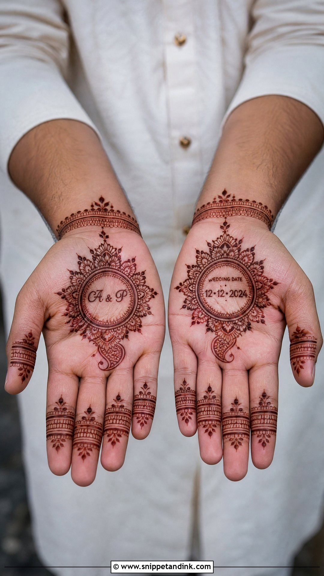 Groom Palm Mehndi Design - Snippet and Ink - 20 Groom Simple Mehndi Design Ideas