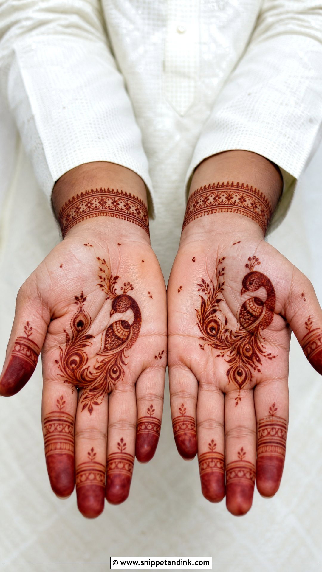 Groom Peacock Mehndi Design - Snippet and Ink - 20 Groom Simple Mehndi Design Ideas