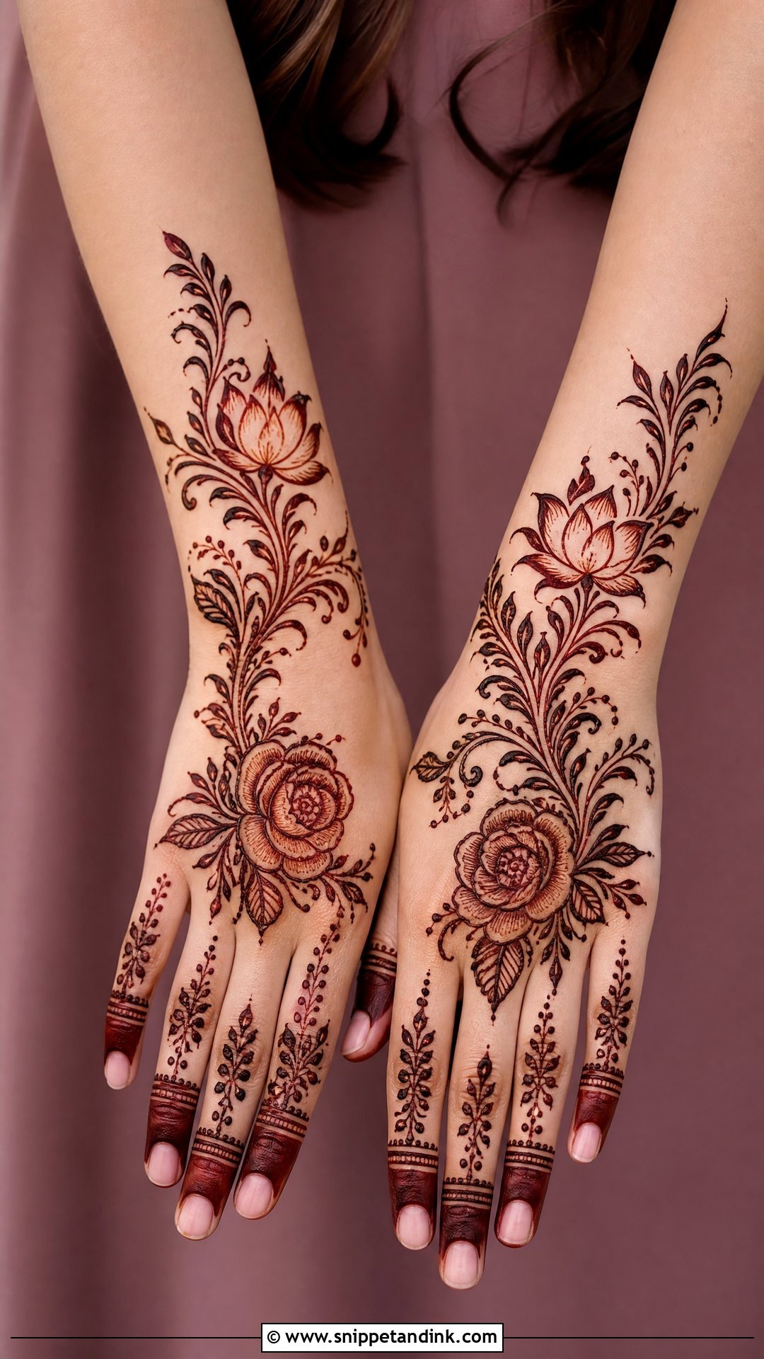 Groom Sister Floral Mehndi Design - Snippet and Ink - 25 Groom Sister Mehndi Design Ideas