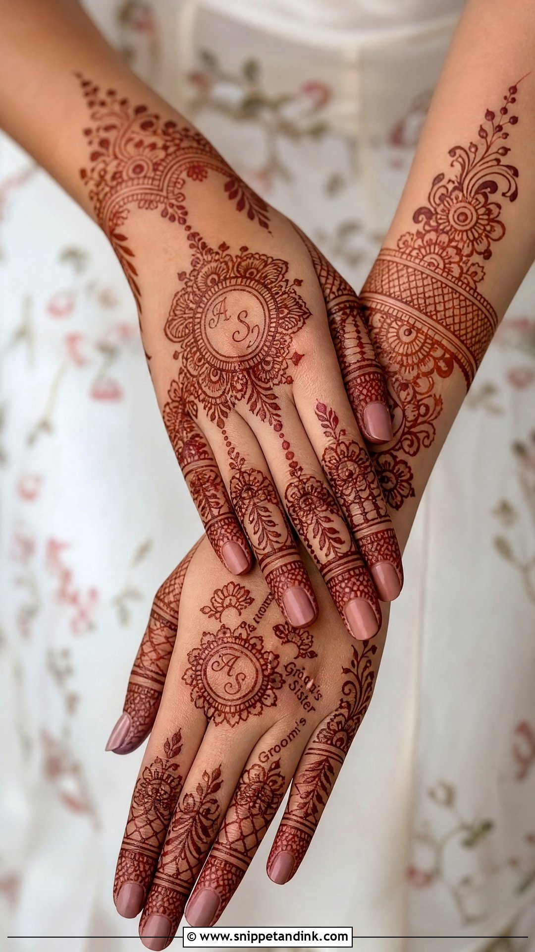 Groom Sister Personalized Mehndi Design - Snippet and Ink - 25 Groom Sister Mehndi Design Ideas