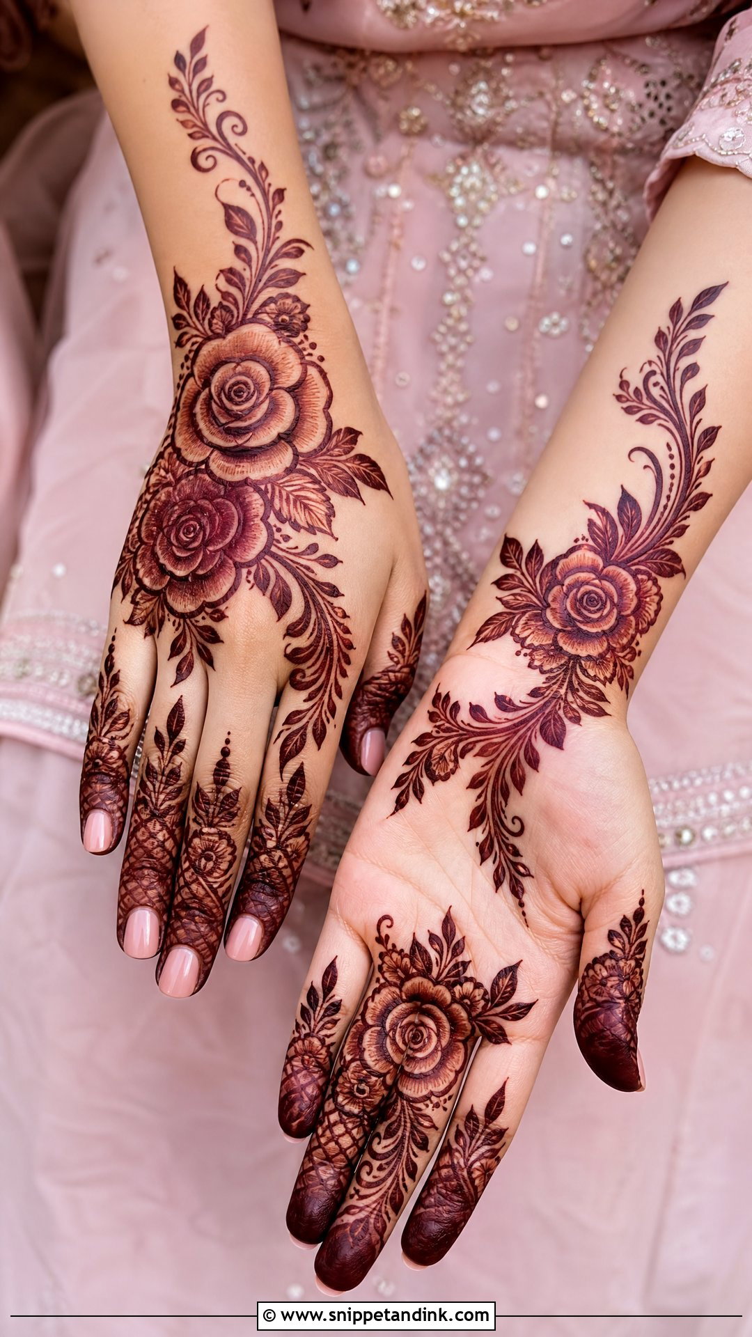 Groom Sister Rose Mehndi Design - Snippet and Ink - 25 Groom Sister Mehndi Design Ideas