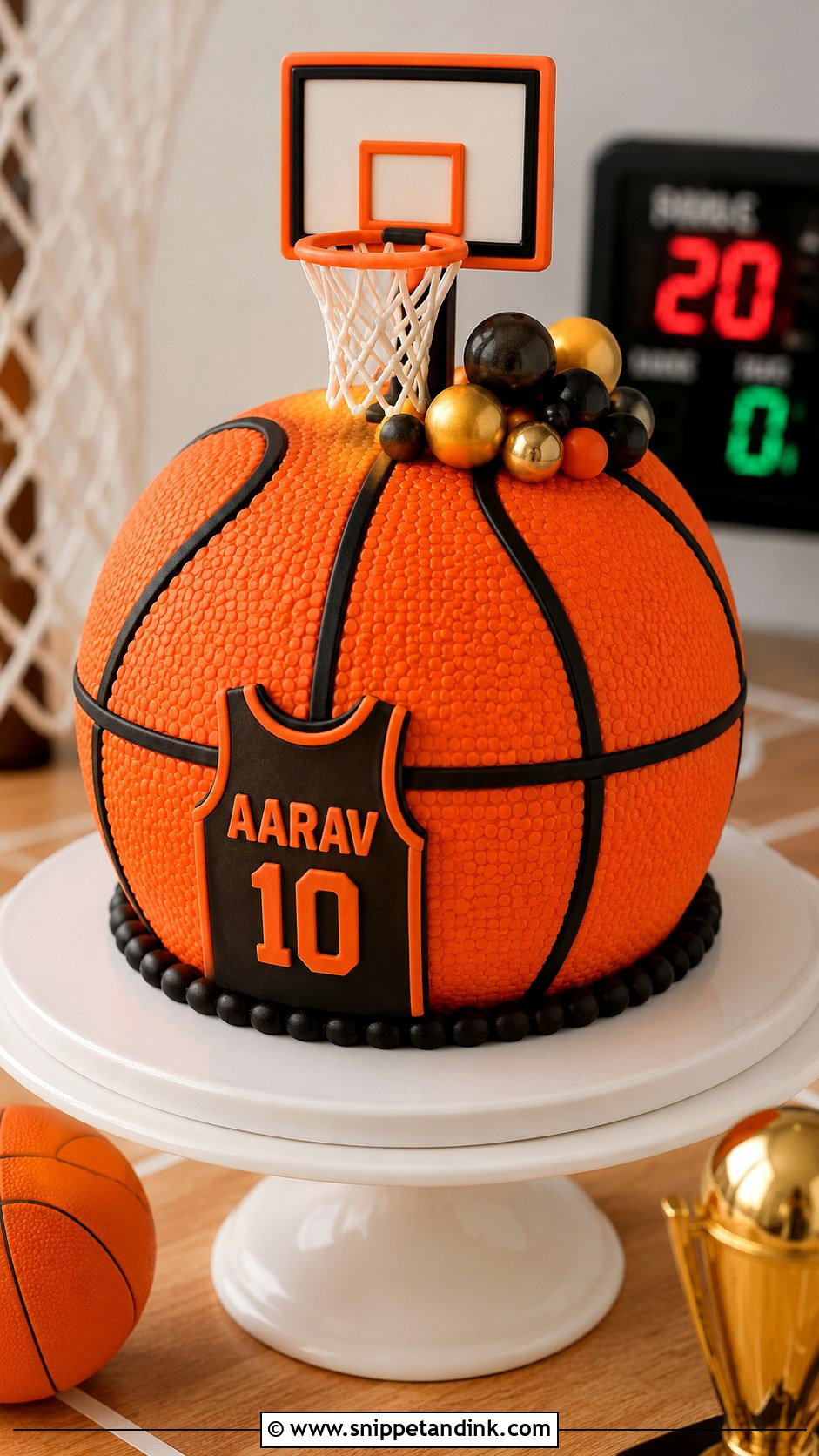 Groom To Be Basketball Cake - Snippet and Ink - 20 Groom to Be Cake Designs