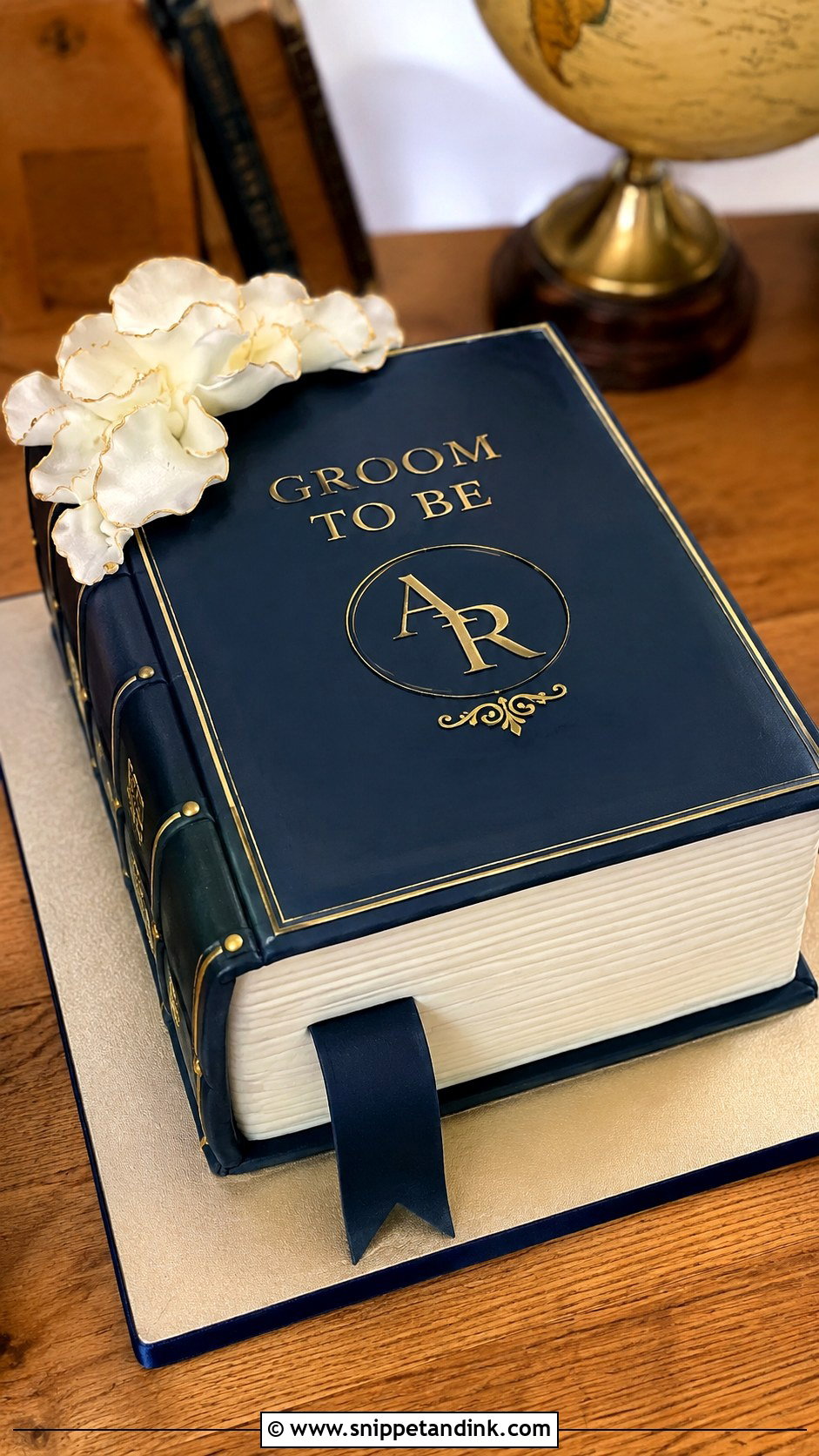 Groom To Be Book Cake - Snippet and Ink - 20 Groom to Be Cake Designs