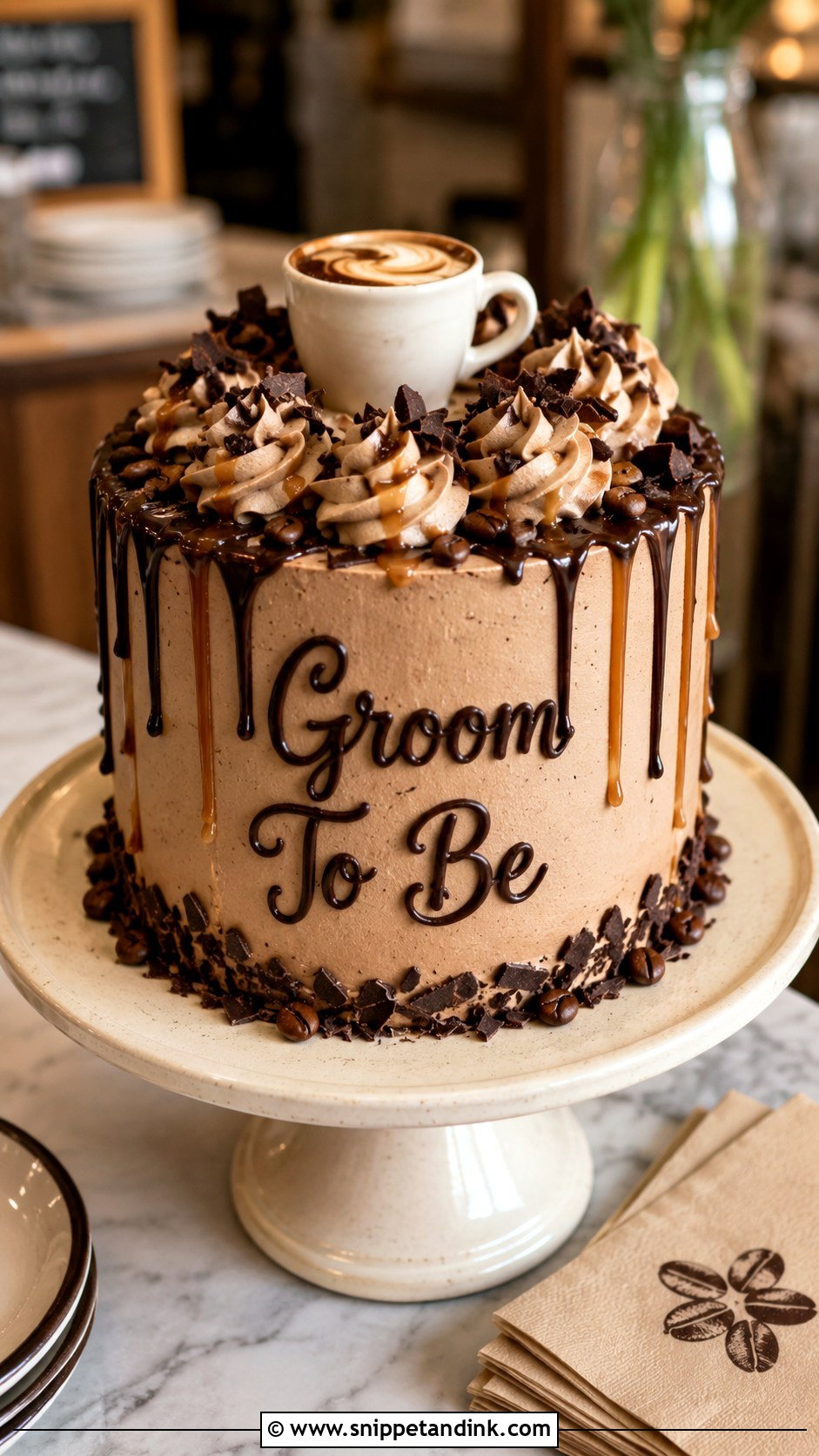 Groom To Be Coffee Cake - Snippet and Ink - 20 Groom to Be Cake Designs