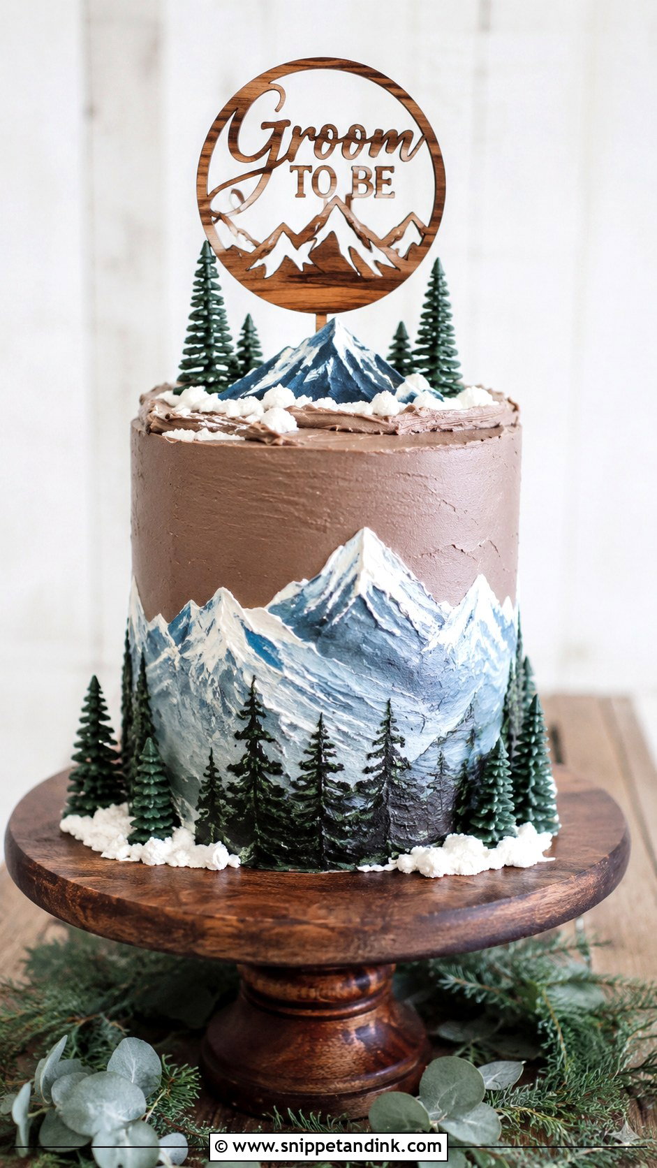 Groom To Be Mountain Cake - Snippet and Ink - 20 Groom to Be Cake Designs
