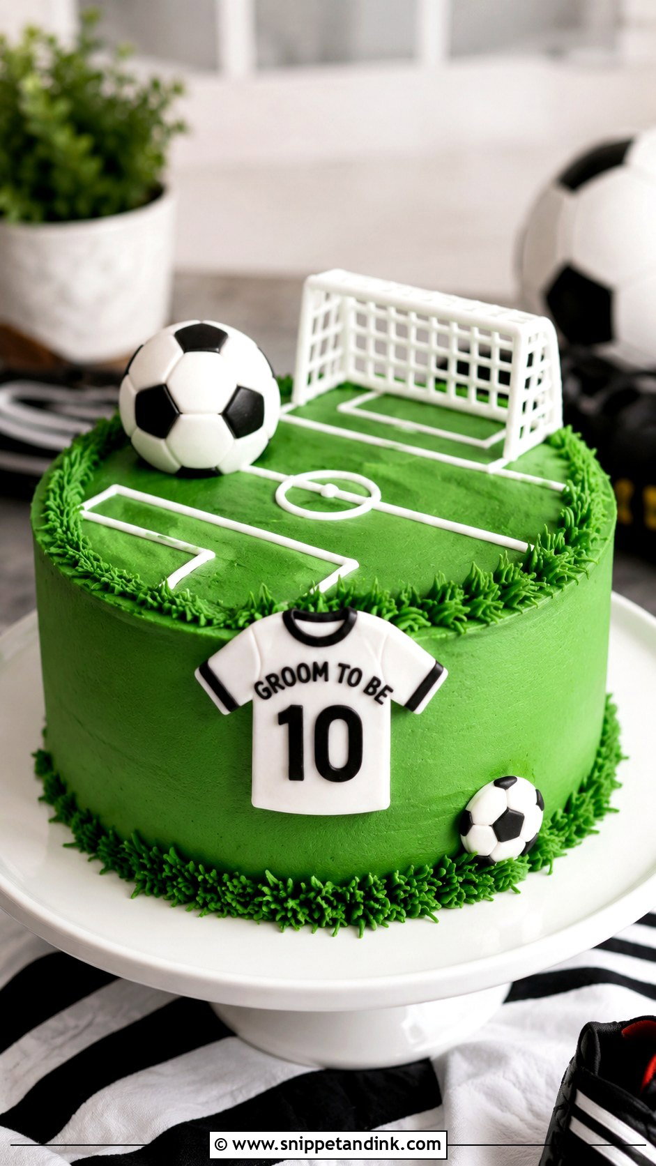 Groom To Be Soccer Cake - Snippet and Ink - 20 Groom to Be Cake Designs