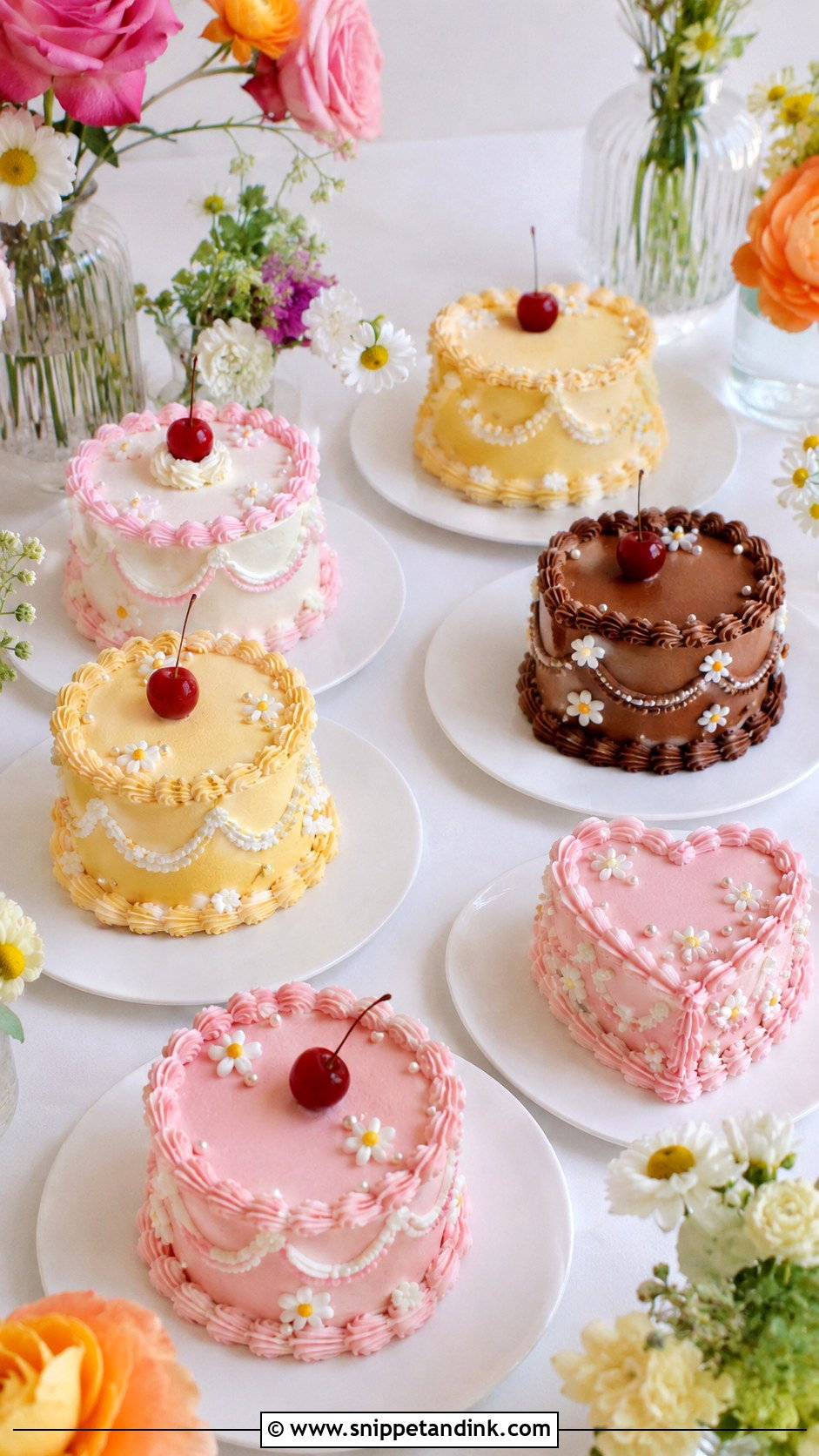 Groovy Mini Wedding Cakes - Snippet and Ink - 20 Groovy Wedding Cake Ideas