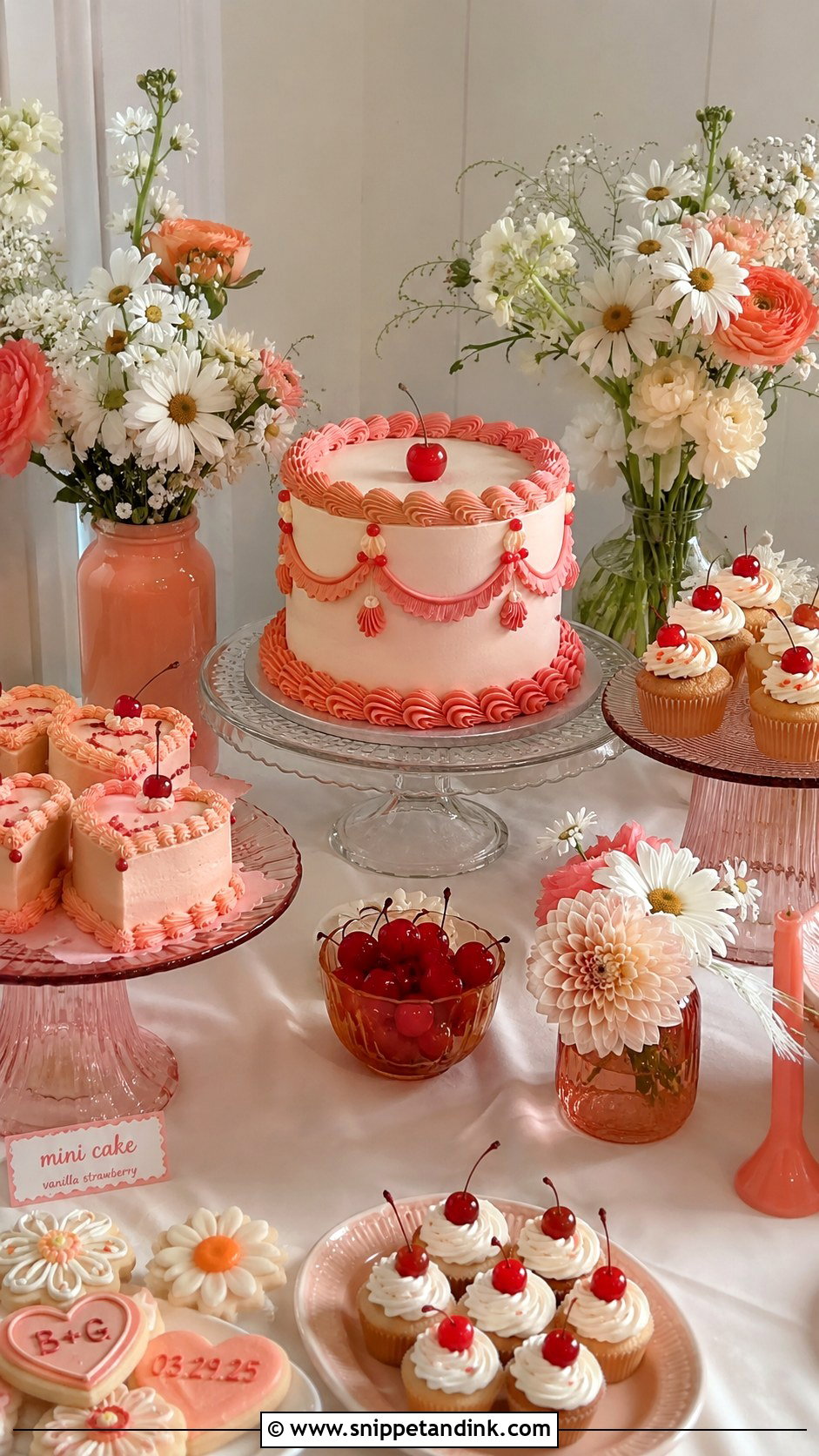 Groovy Wedding Cake Table - Snippet and Ink - 20 Groovy Wedding Cake Ideas