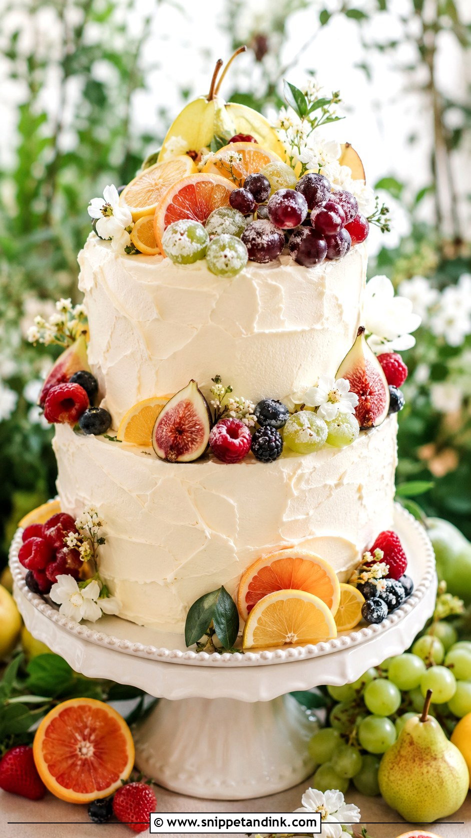 Groovy Wedding Cake With Fruit - Snippet and Ink - 20 Groovy Wedding Cake Ideas