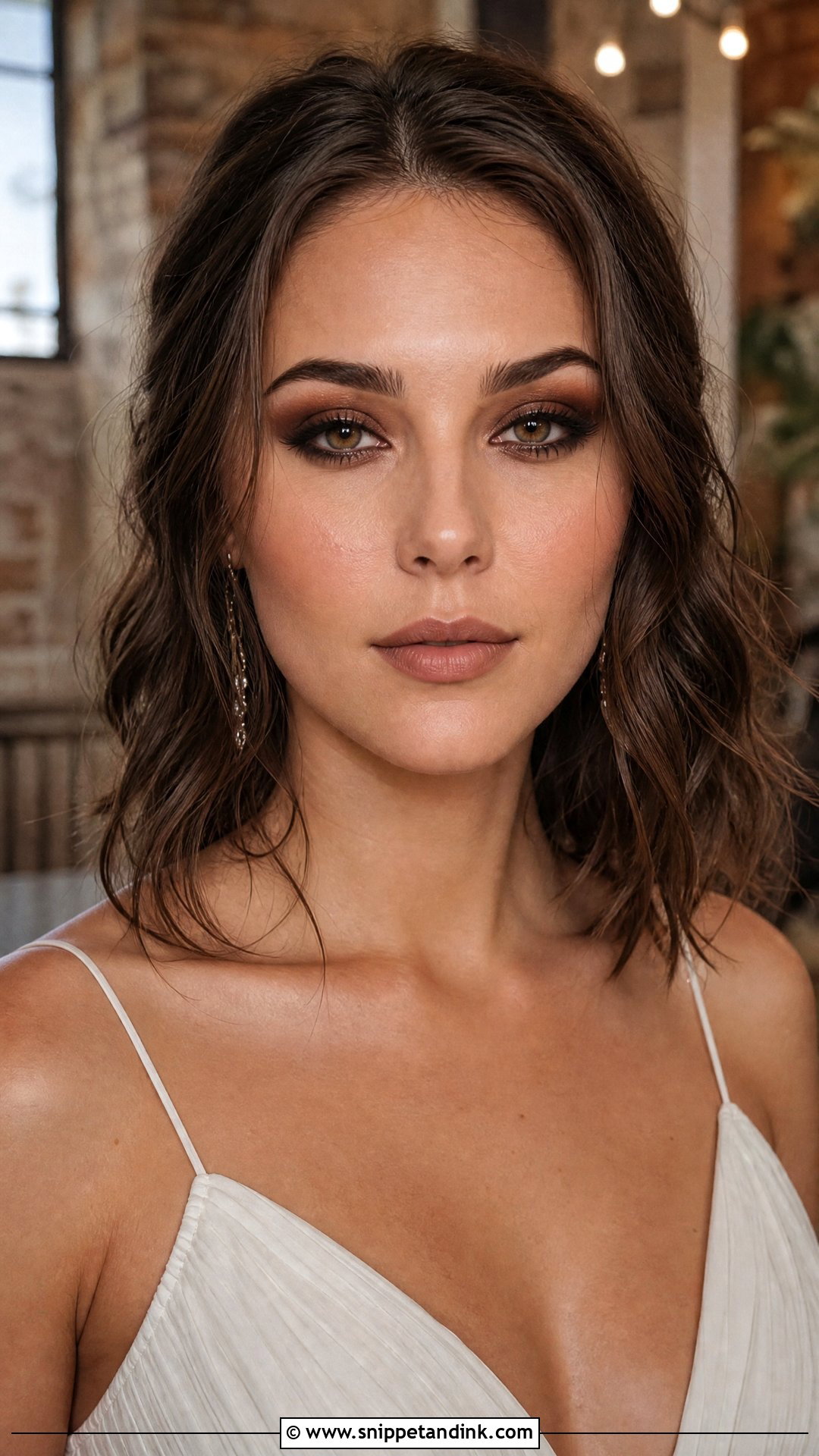 Grunge Wedding Makeup With Brown Smoky Eyes - Snippet and Ink - 20 Grunge Wedding Makeup Ideas