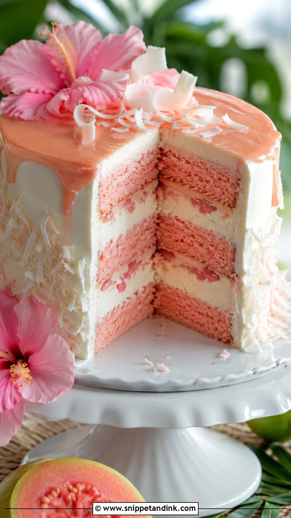 Guava Chiffon Hawaii Wedding Cake - Snippet and Ink - 20 Hawaii Wedding Cake Recipe