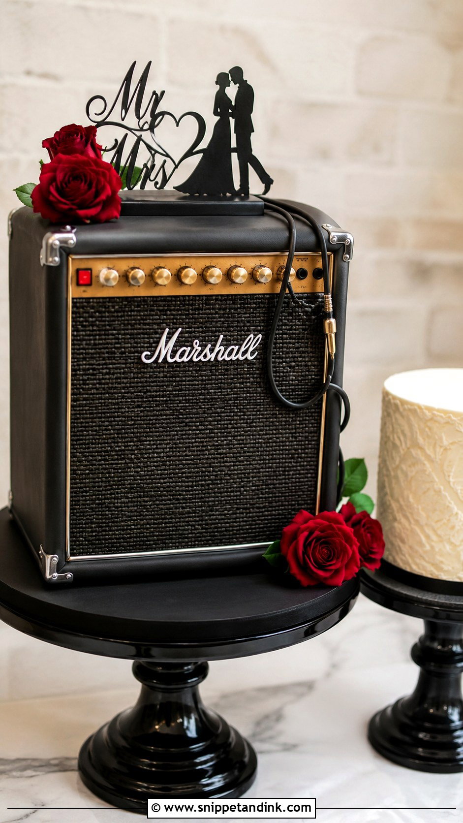 Guitar Amp Wedding Cake - Snippet and Ink - 20 Rock and Roll Wedding Cake Ideas