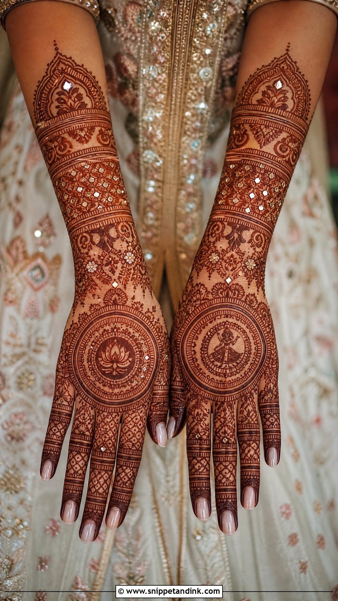 Gujarati Hindu Bridal Mehndi Design - Snippet and Ink - 25 Hindu Bridal Mehndi Designs
