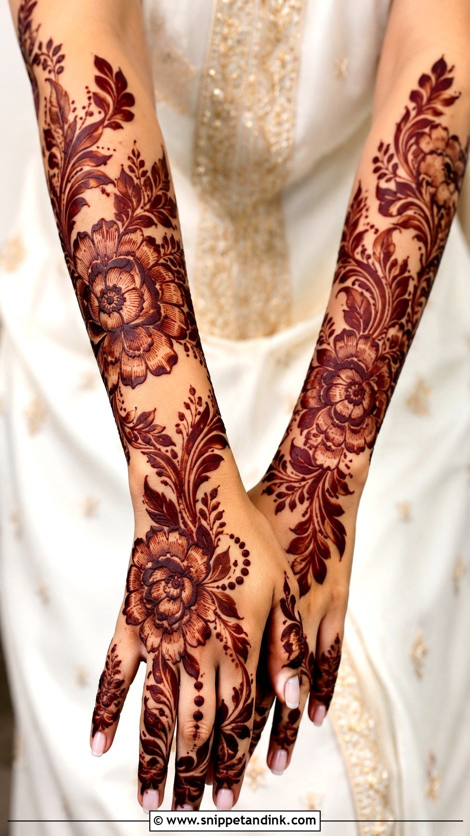 Gulf Arabic Mehndi Design - Snippet and Ink - 35 Mehndi Designs Book