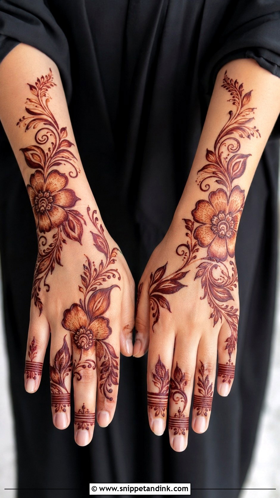 Gulf Arabic Mehndi Design - Snippet and Ink - 35 Trendy Mehndi Designs
