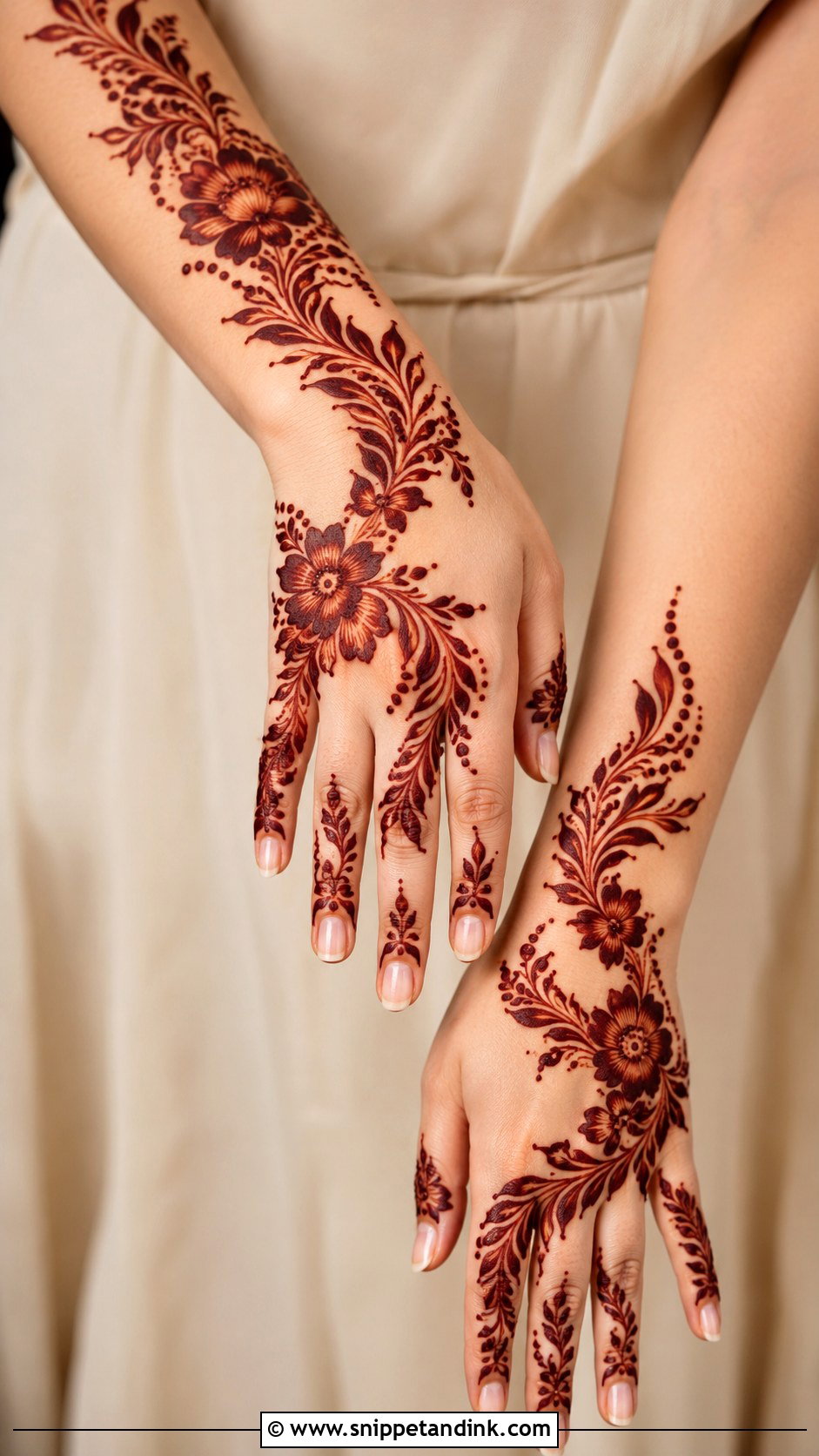 Gulf Arabic Mehndi Design - Snippet and Ink - 30 Cool Mehndi Designs