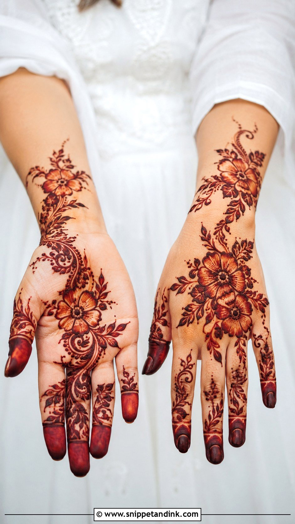 Gulf Arabic Wedding Mehndi Design - Snippet and Ink - 35 Wedding Mehndi Designs