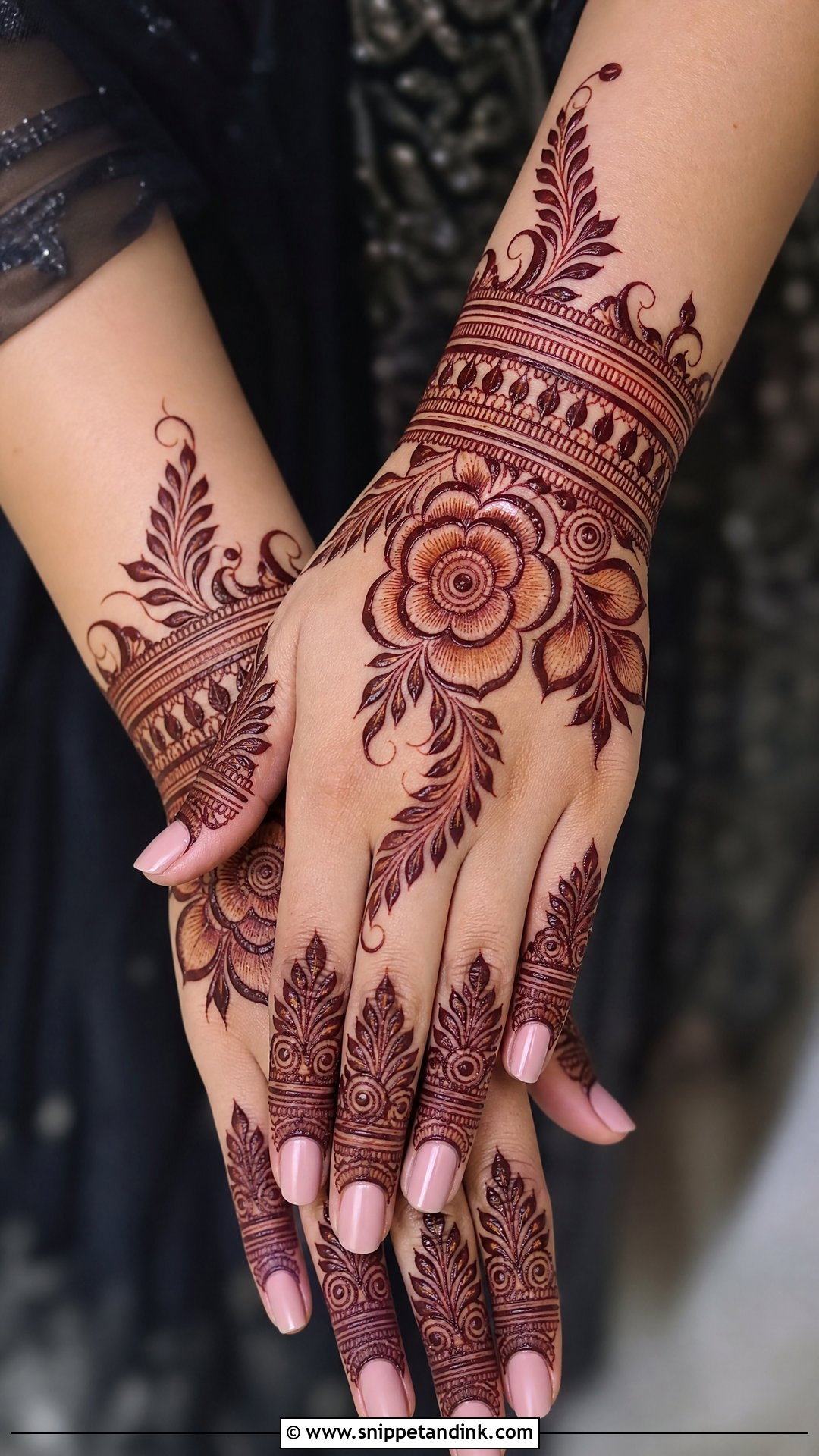 Gulf Back Bridal Mehndi Design - Snippet and Ink - 20 Latest Unique Back Bridal Mehndi Designs