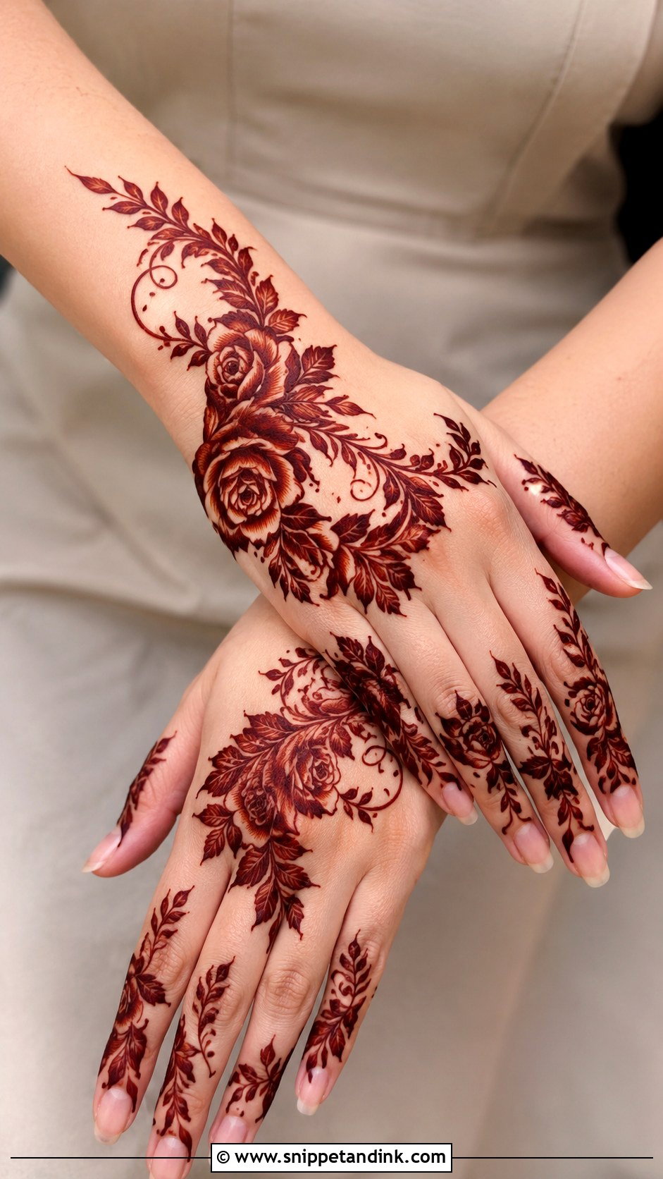 Gulf Back Mehndi Design - Snippet and Ink - 35 Back Mehndi Designs