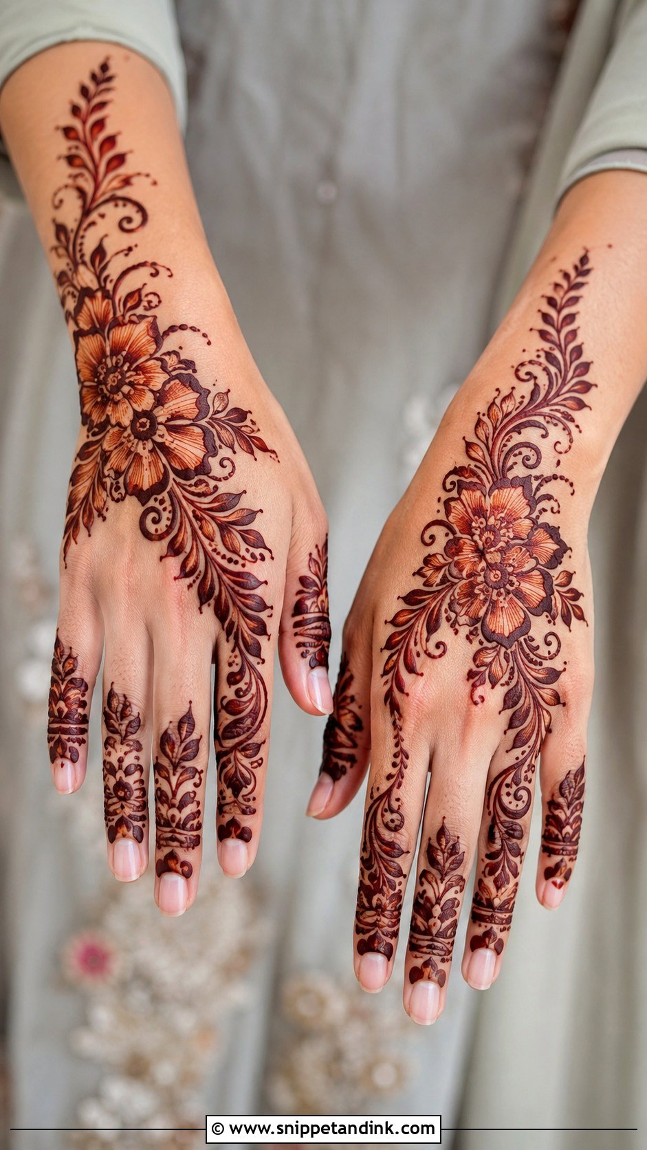 Gulf Backhand Mehndi Design - Snippet and Ink - 35 Latest Backhand Mehndi Designs