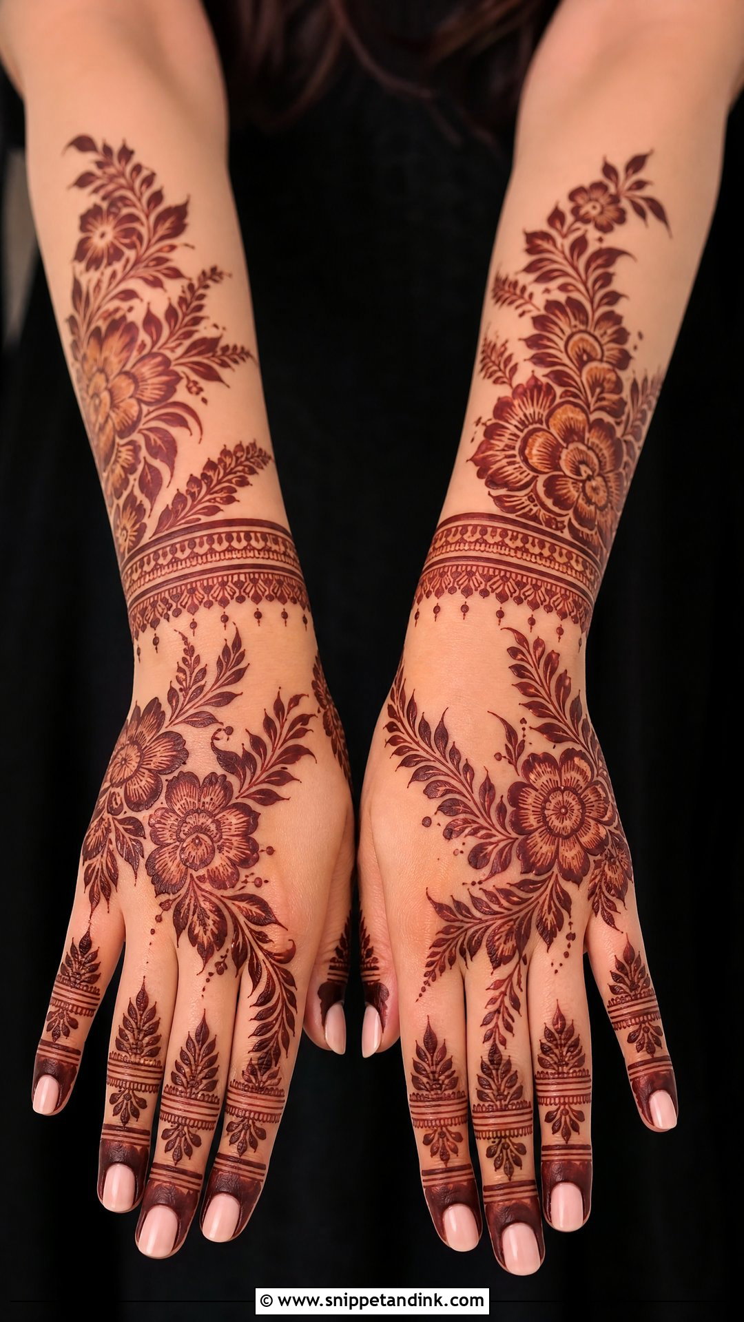 Gulf Bridal Back Full Hand Mehndi Design - Snippet and Ink - 25 New Bridal Back Full Hand Mehndi Designs