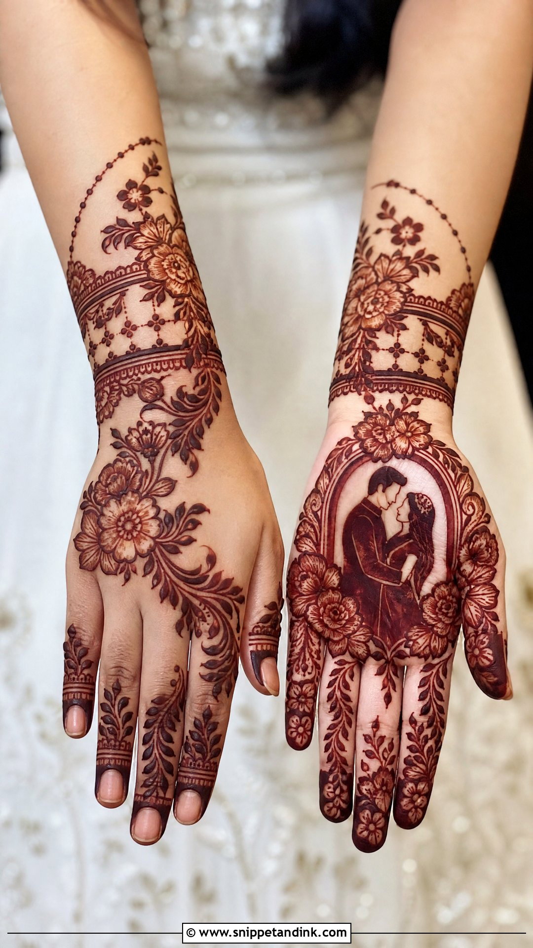 Gulf Bridal Figure Mehndi - Snippet and Ink - 25 Bridal Figure Mehndi Designs