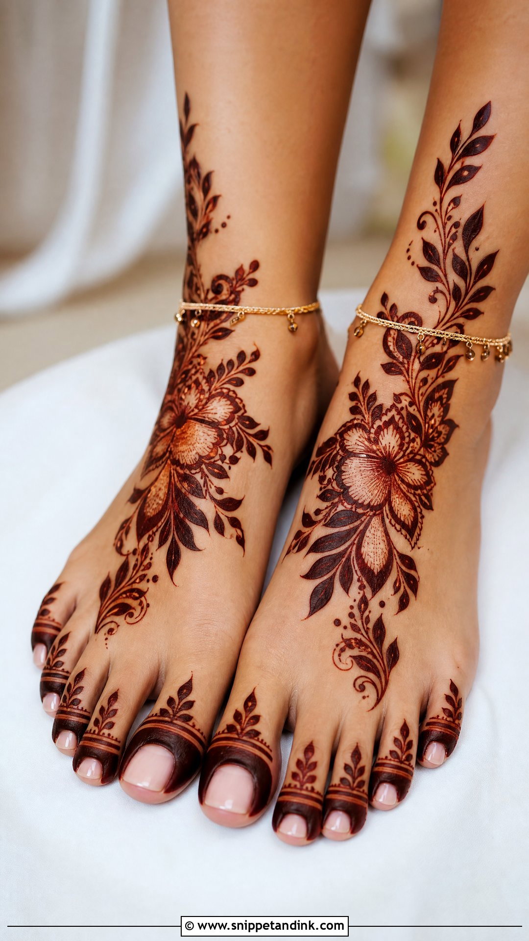 Gulf Bridal Foot Mehndi Design - Snippet and Ink - 20 Bridal Mehndi Designs Feet Brides