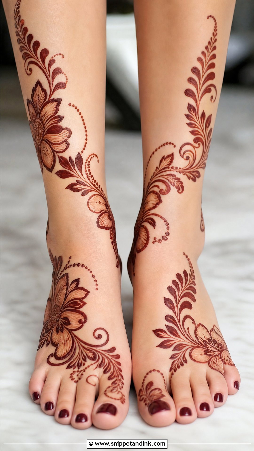 Gulf Bridal Leg Mehndi Design - Snippet and Ink - 20 Bridal Mehndi Designs Leg