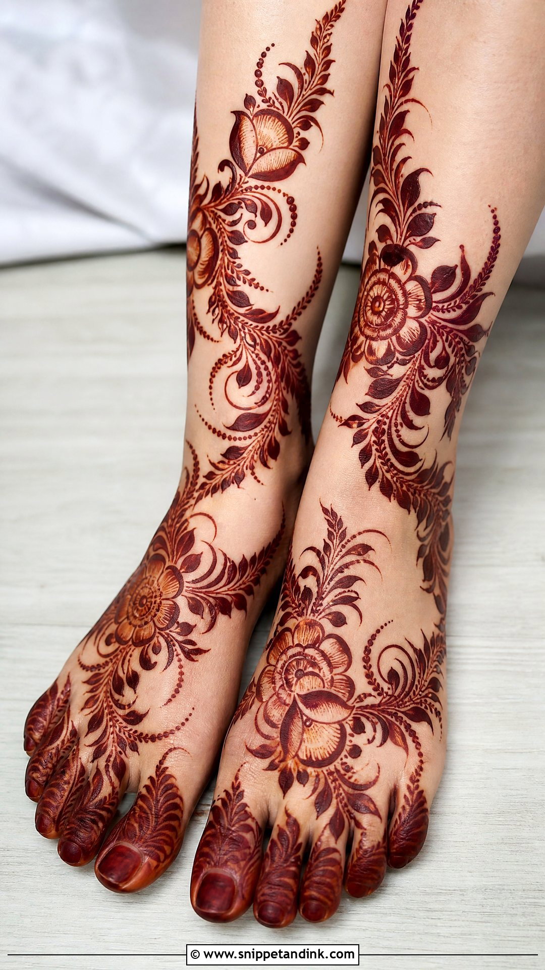 Gulf Bridal Leg Mehndi Design - Snippet and Ink - 25 Bridal Leg Mehendi Mehndi Design Ideas