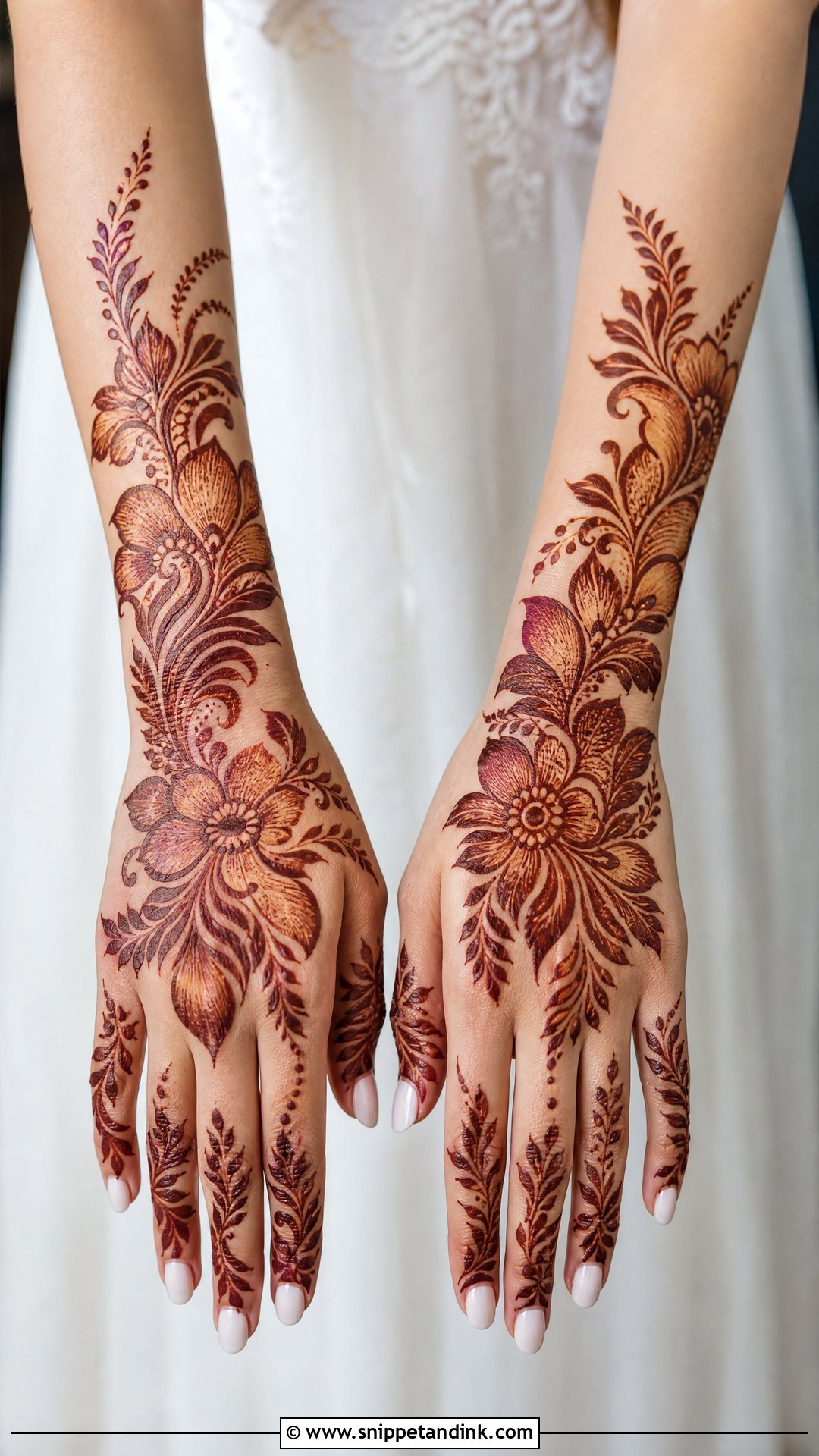 Gulf Bridal Mehndi Design - Snippet and Ink - 20 Bridal Henna (Mehndi) Design Ideas