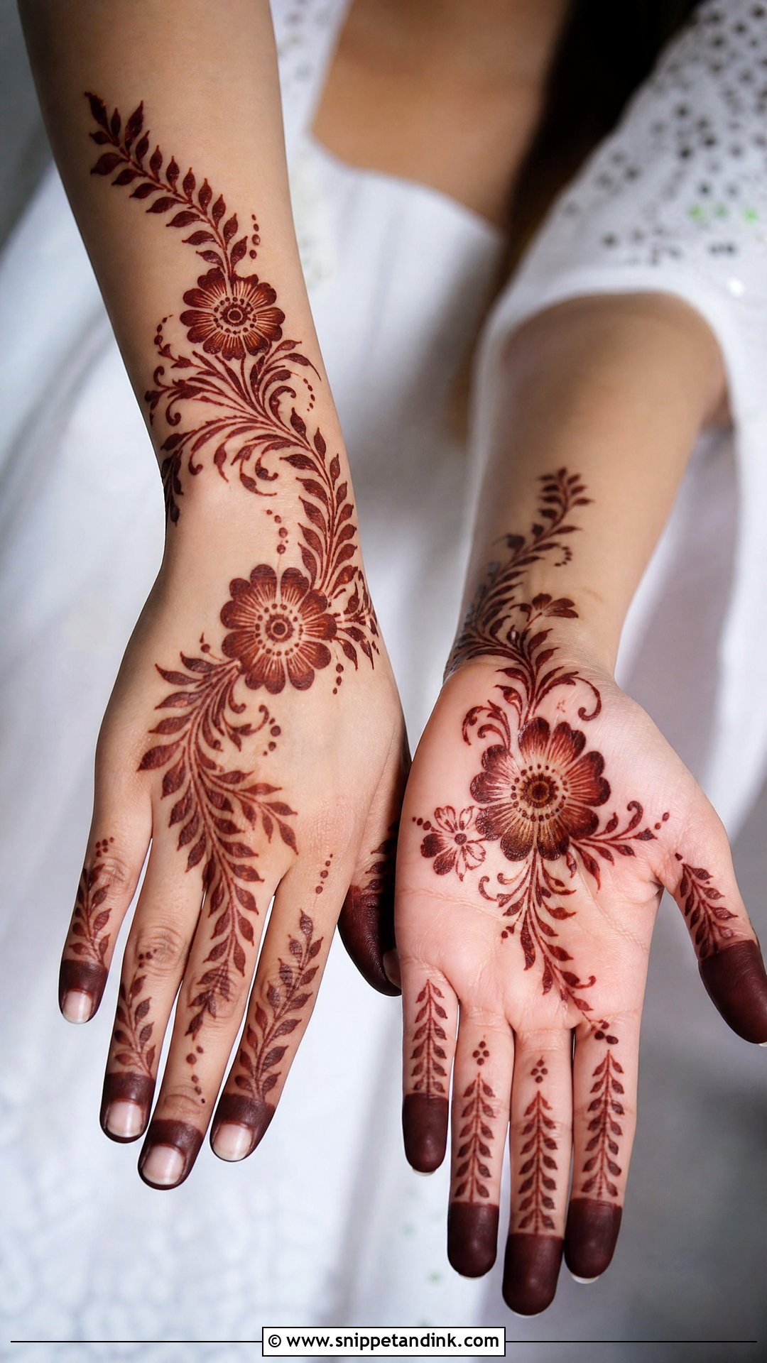Gulf Bridal Mehndi Design - Snippet and Ink - 25 Bridal Hand Mandhi Mehndi Design Ideas