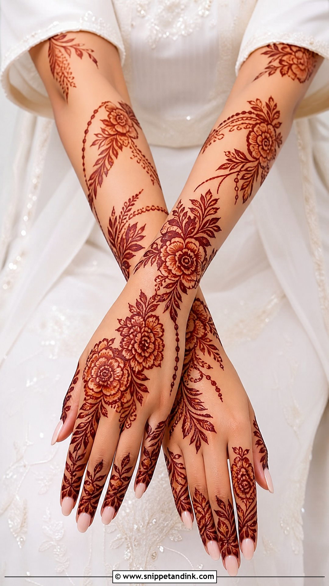 Gulf Bridal Mehndi Design - Snippet and Ink - 25 Dulhan Bridal Henna Mehndi Designs