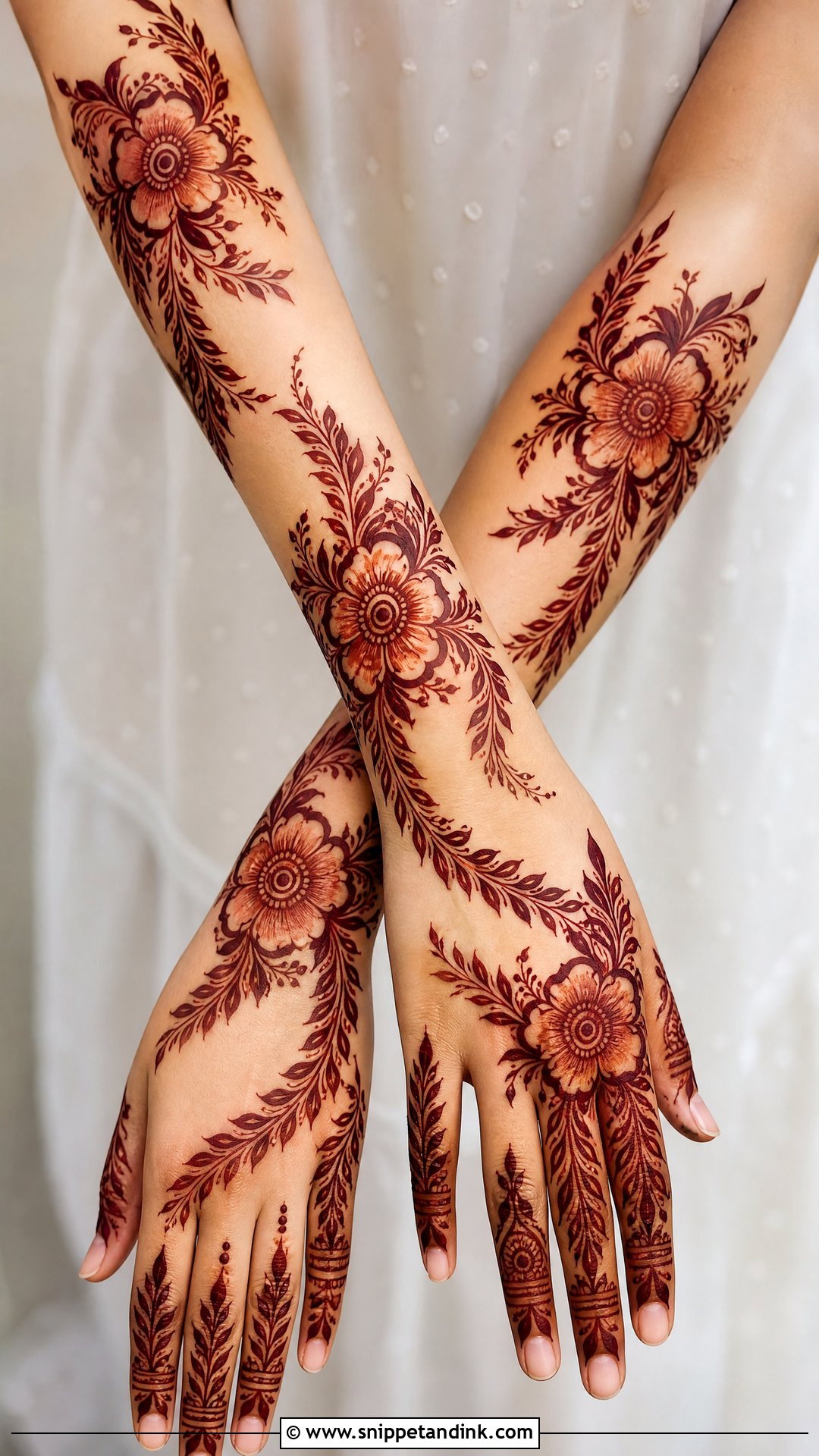 Gulf Bridal Mehndi Design - Snippet and Ink - 30 Unique Bridal Mehndi Designs 2025