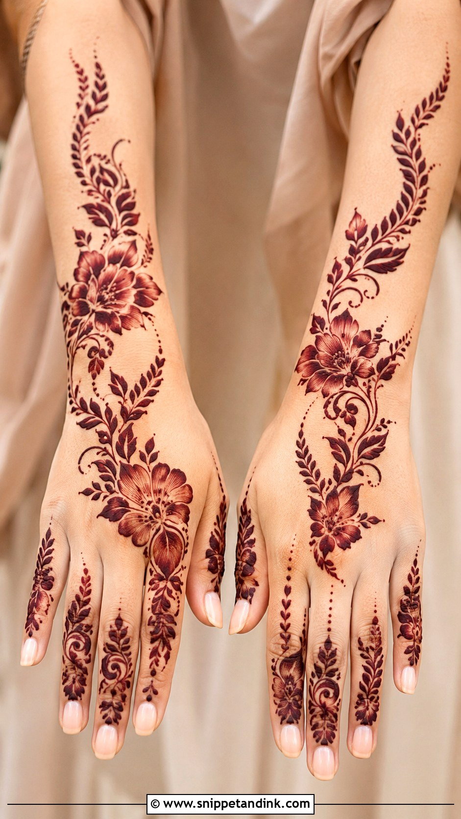 Gulf Bridal Mehndi Design - Snippet and Ink - 35 Latest Bridal Mehndi Designs
