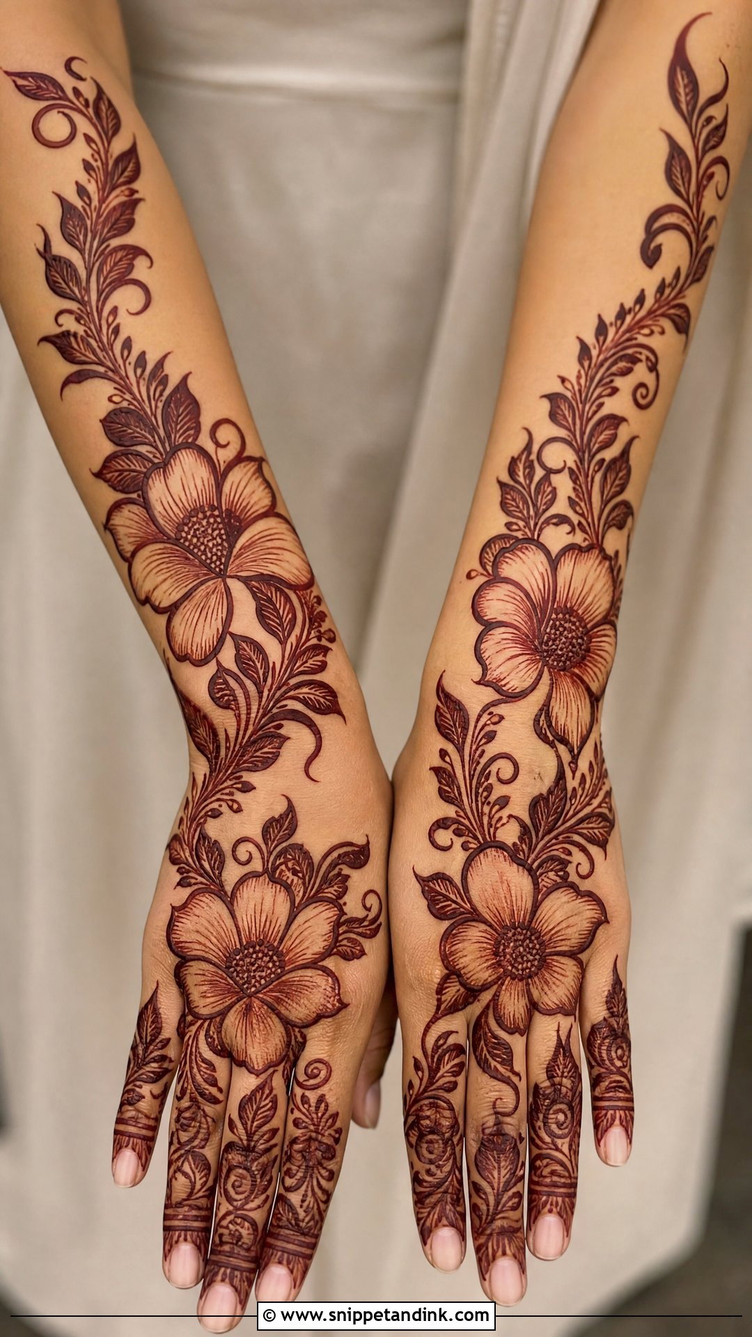 Gulf Bridal Mehndi Design - Snippet and Ink - 20 Bride Hand Mehndi Designs